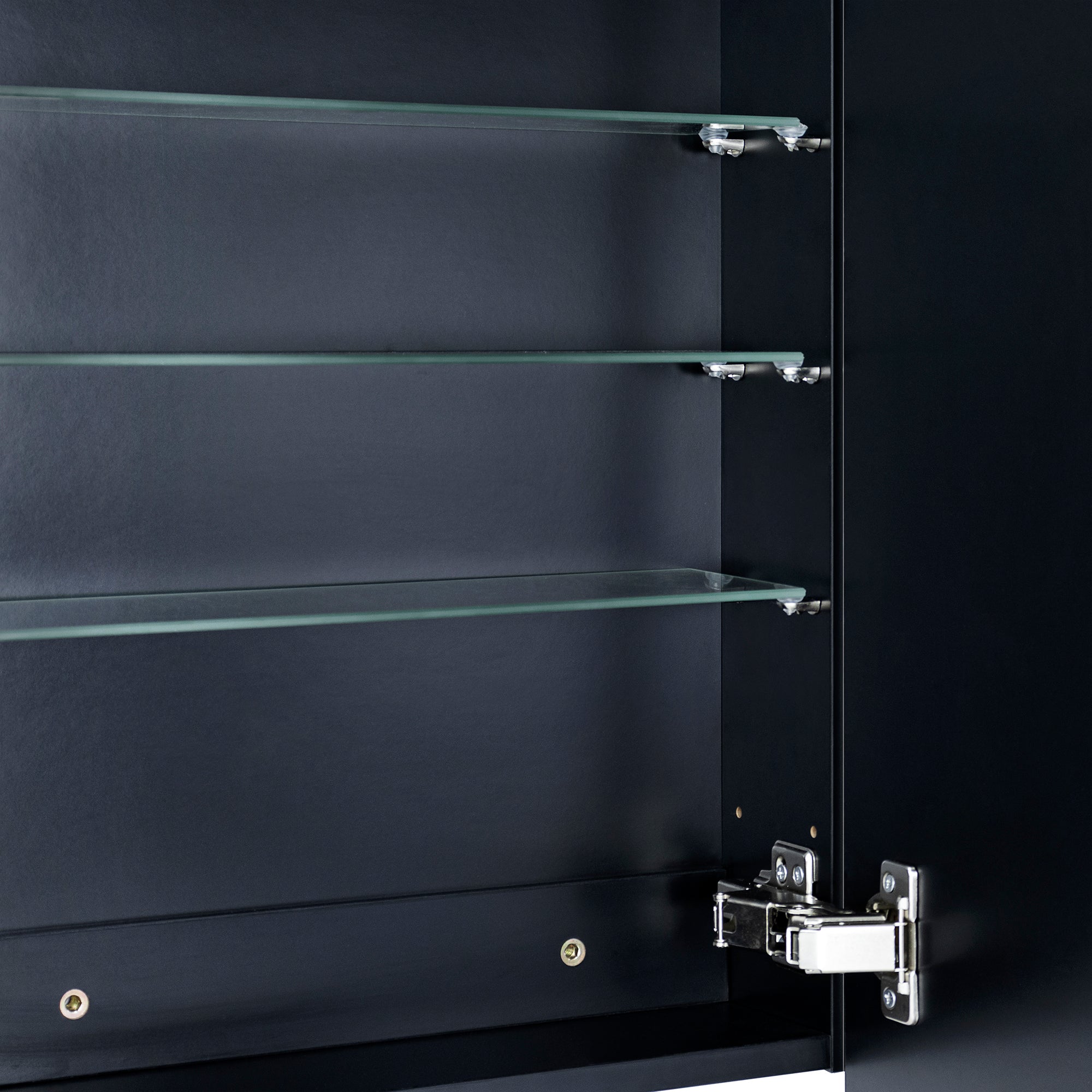 Garnes Rectangular Recessed or Surface Mount Metal Framed Medicine Cabinet with Mirror