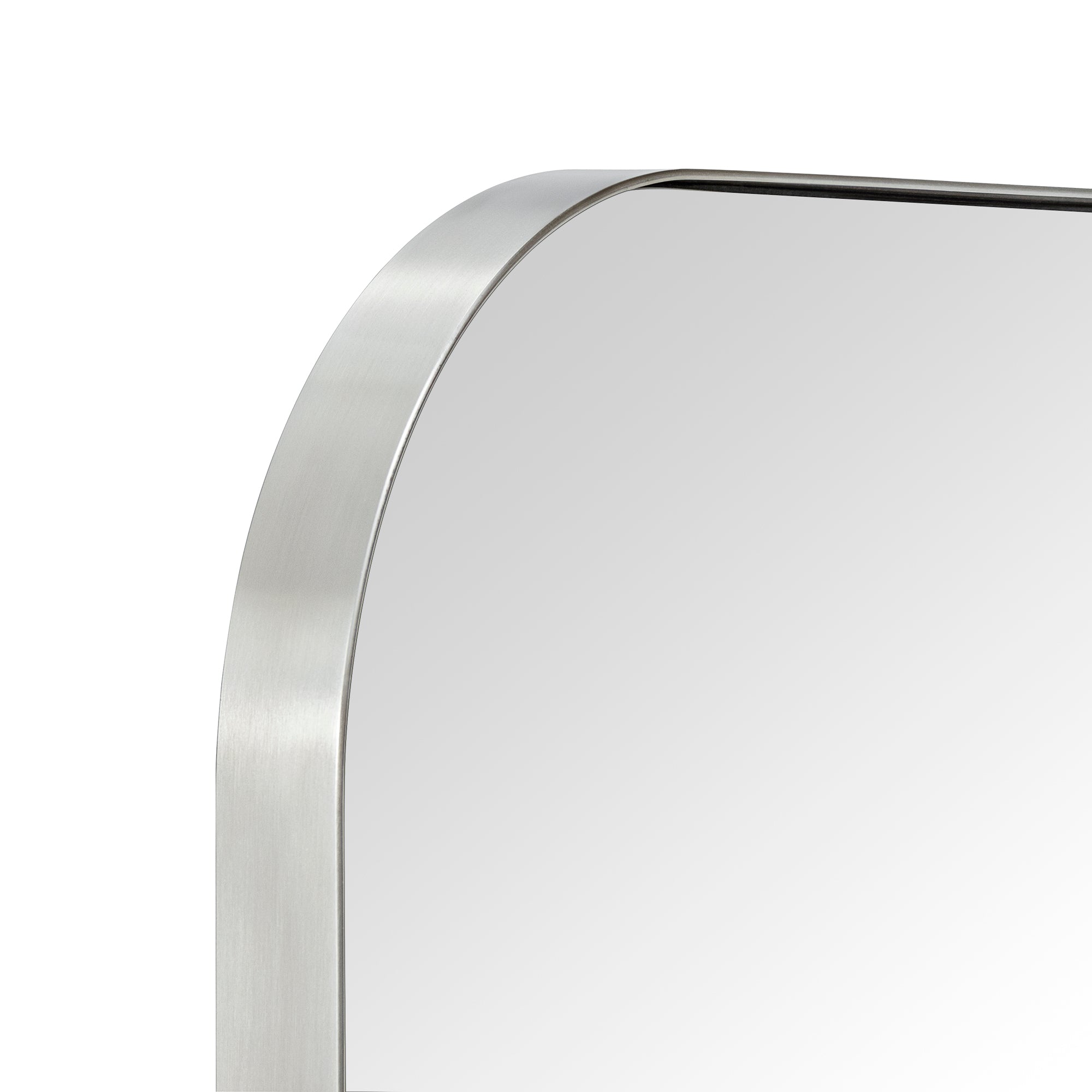 Rectangular Stainless Steel Framed Pivoting Wall Mounted Bathroom Vanity Mirror