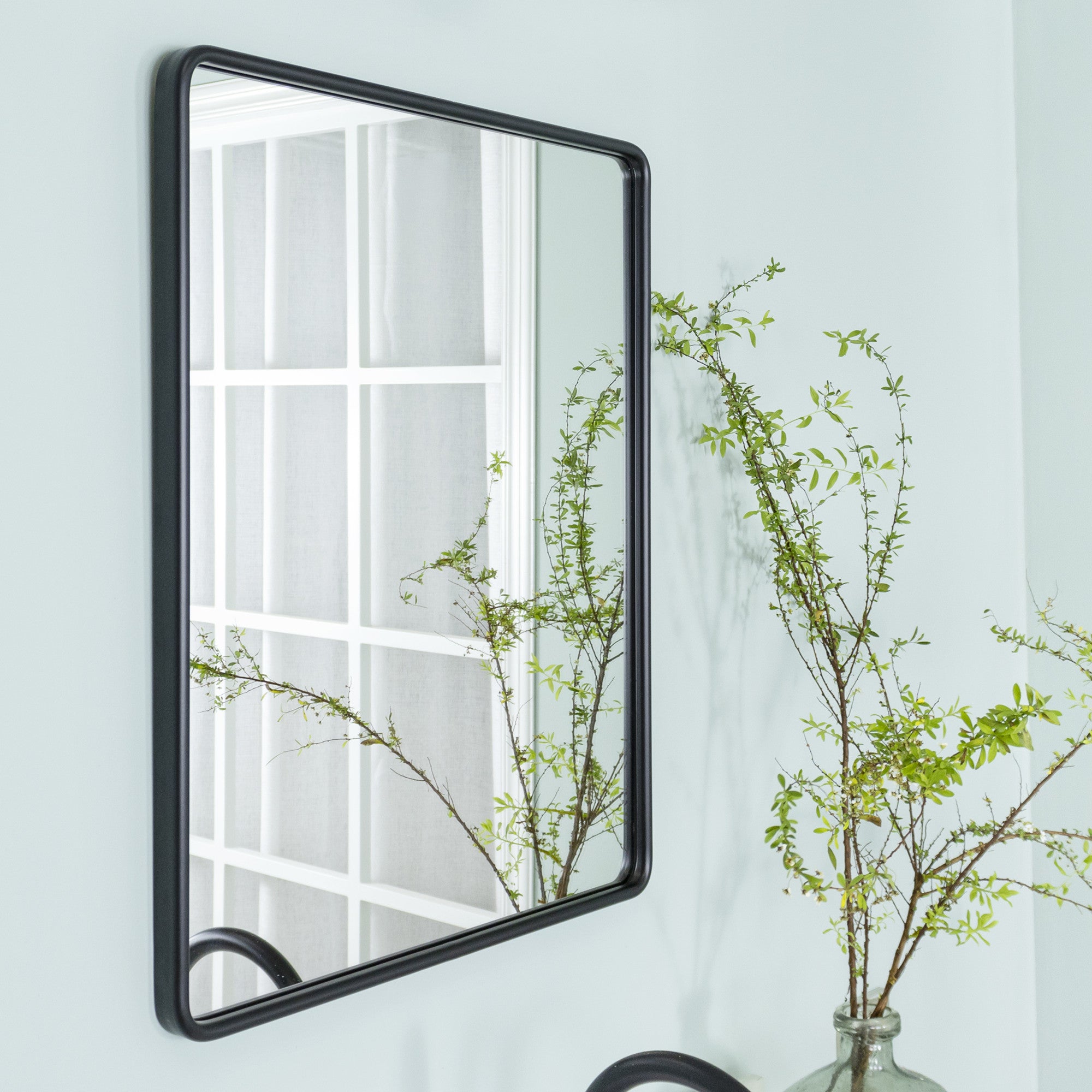 Rectangle Framed Wall Mounted Bathroom Vanity Mirror