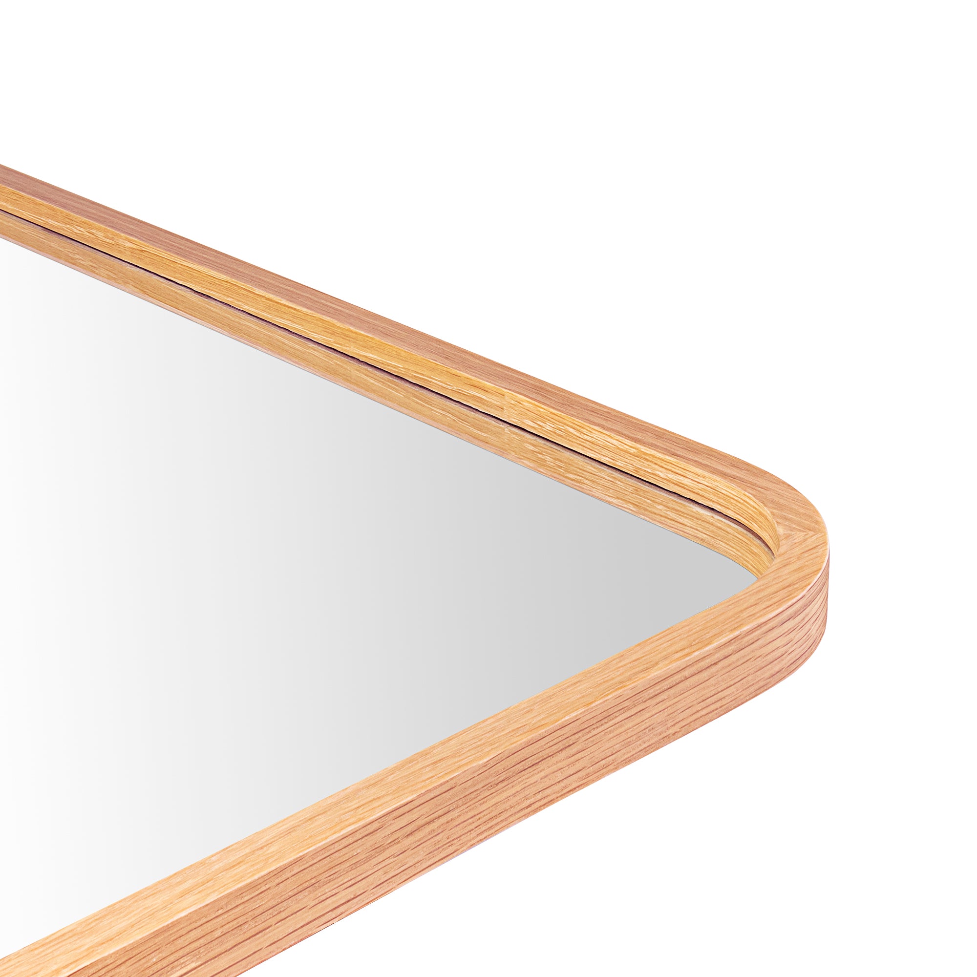 Rectangular Wood Framed Wall Mounted Bathroom Vanity Mirror