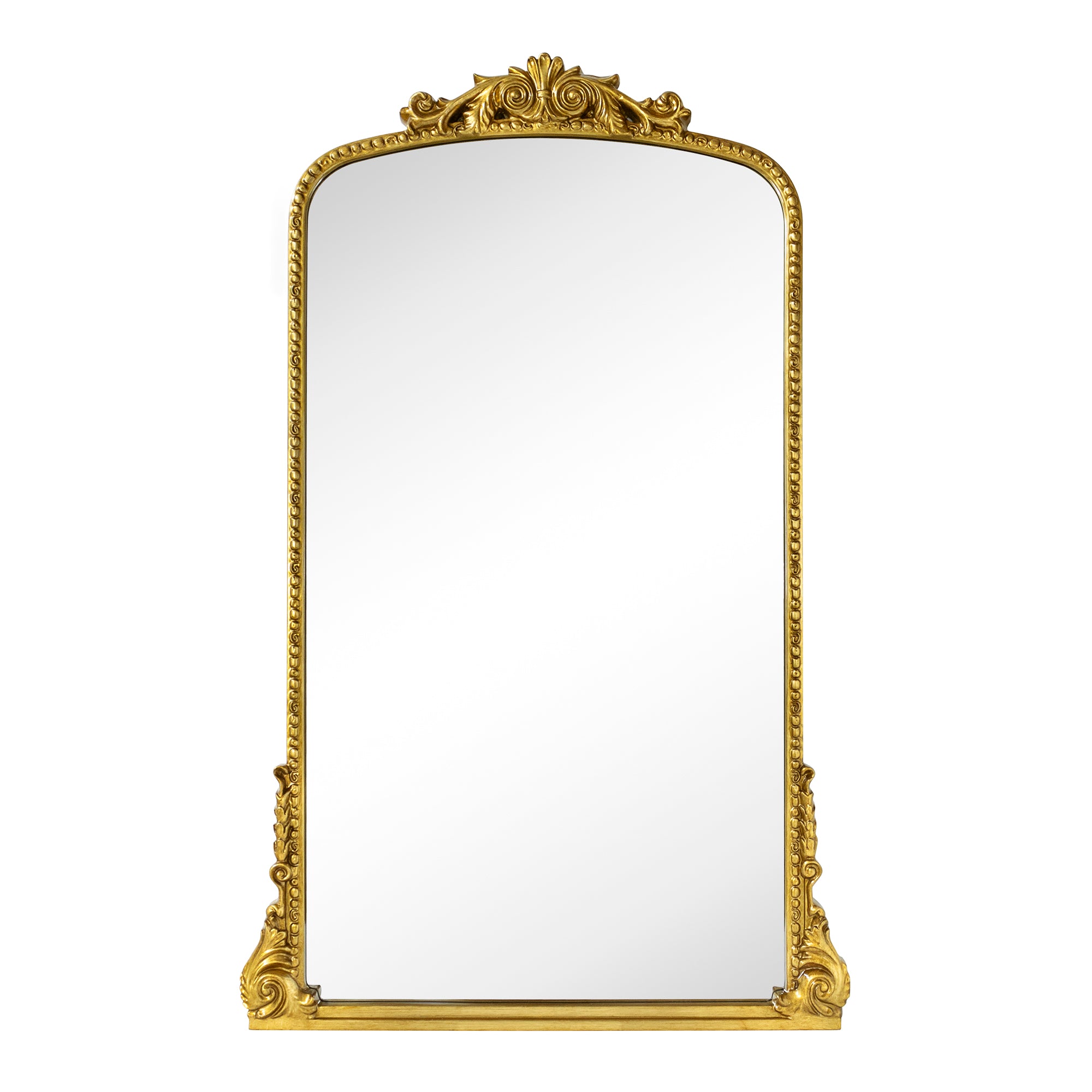 Cummons Baroque Ornate Resin Arched Framed Wall Mounted Bathroom Vanity Mirror