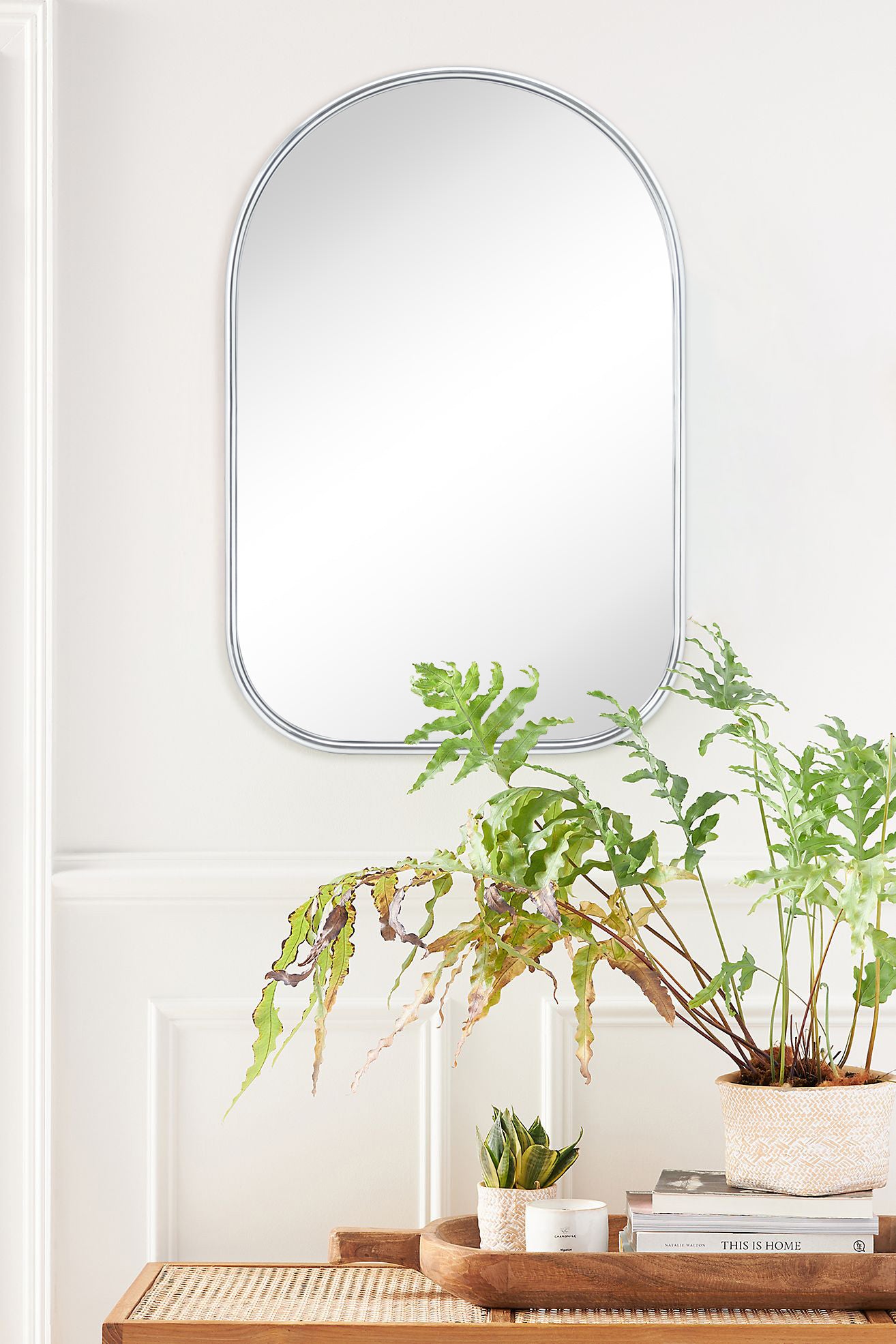 Arched Framed Wall Mounted Bathroom Vanity Mirror