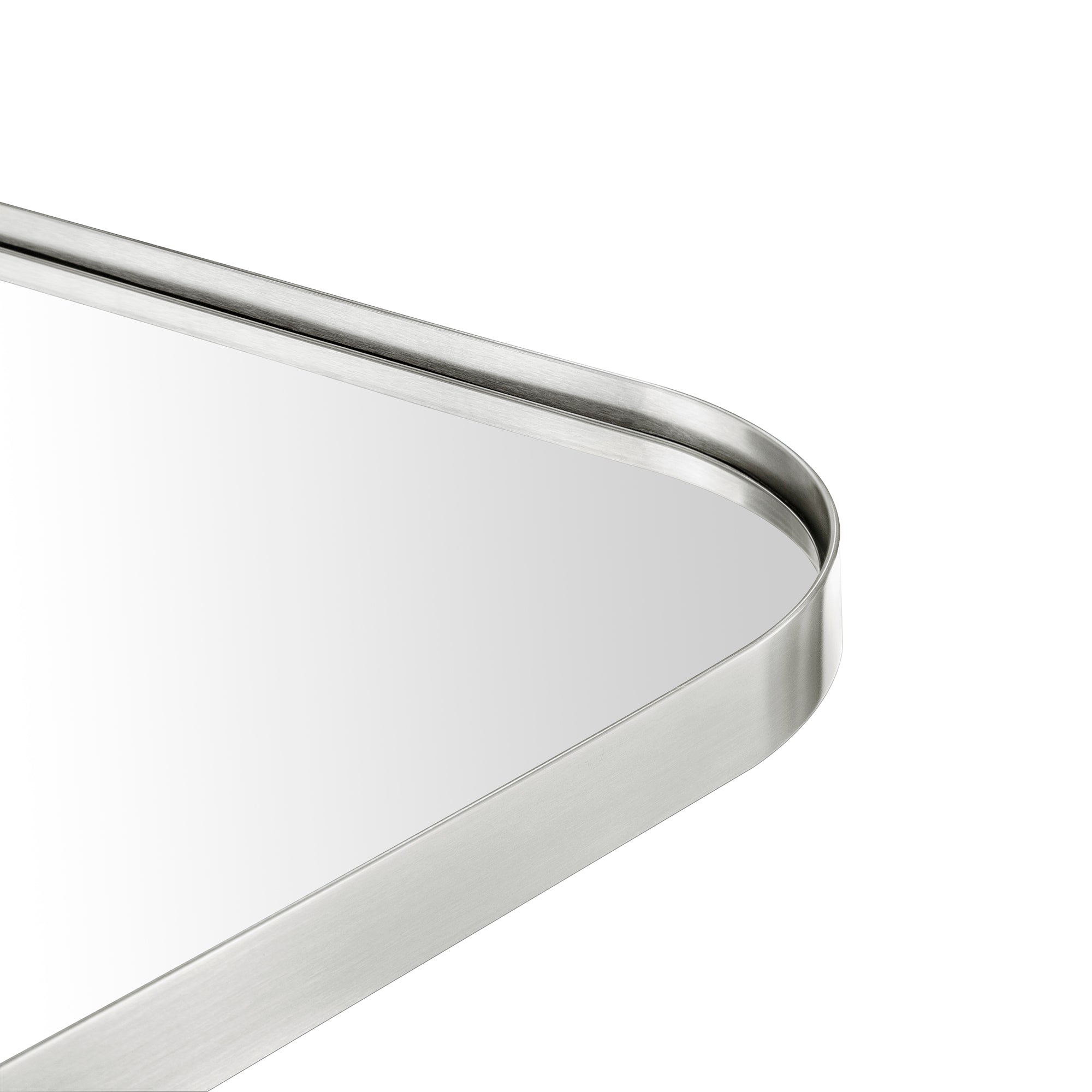 Rectangular Stainless Steel Framed Pivoting Wall Mounted Bathroom Vanity Mirror