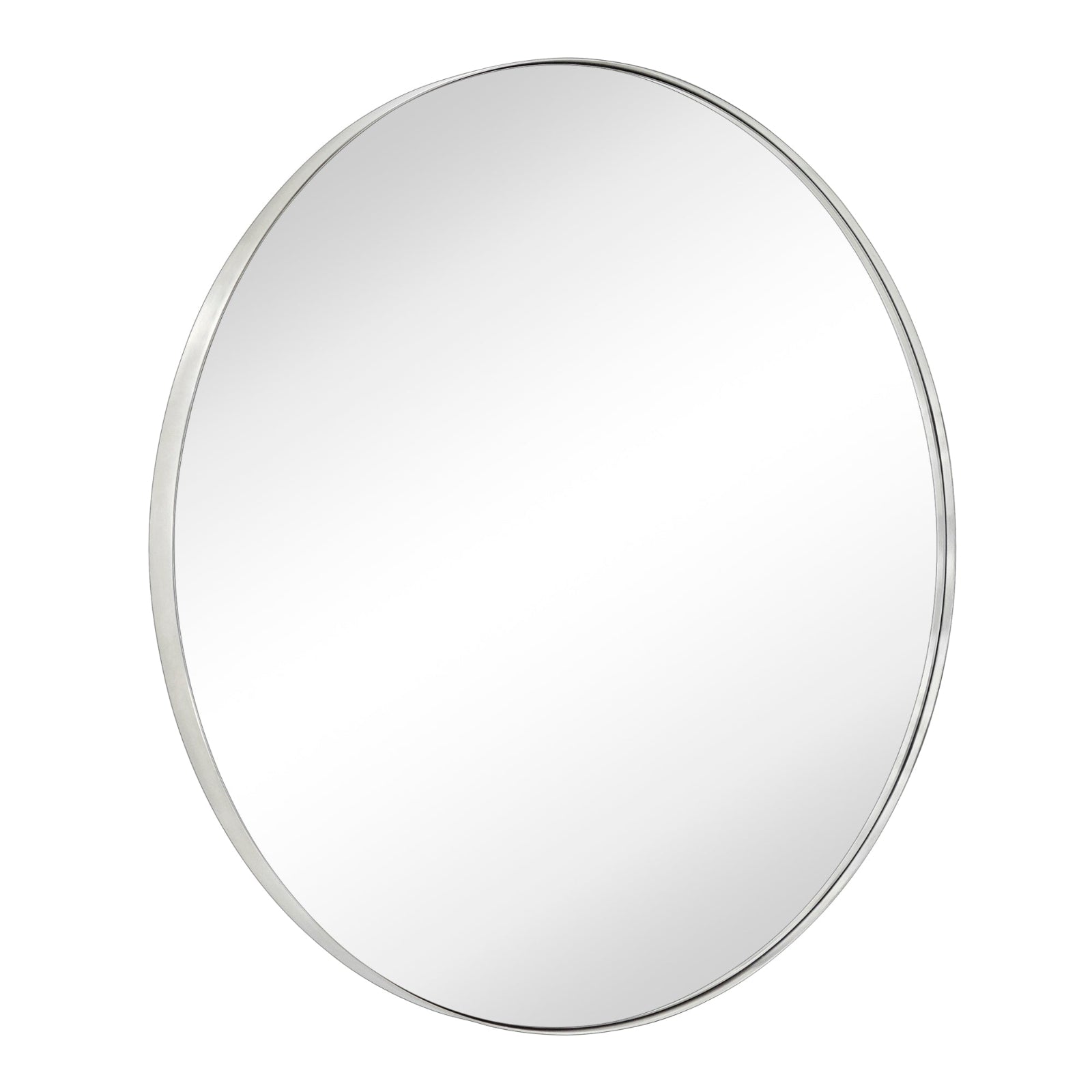 Circular Round Stainless Steel Framed Wall Mounted Bathroom Vanity Mirror