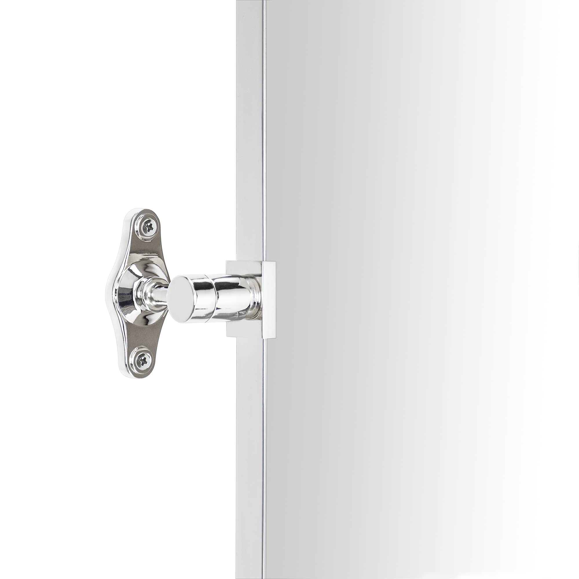 Rectangular Stainless Steel Framed Pivoting Wall Mounted Bathroom Vanity Mirror