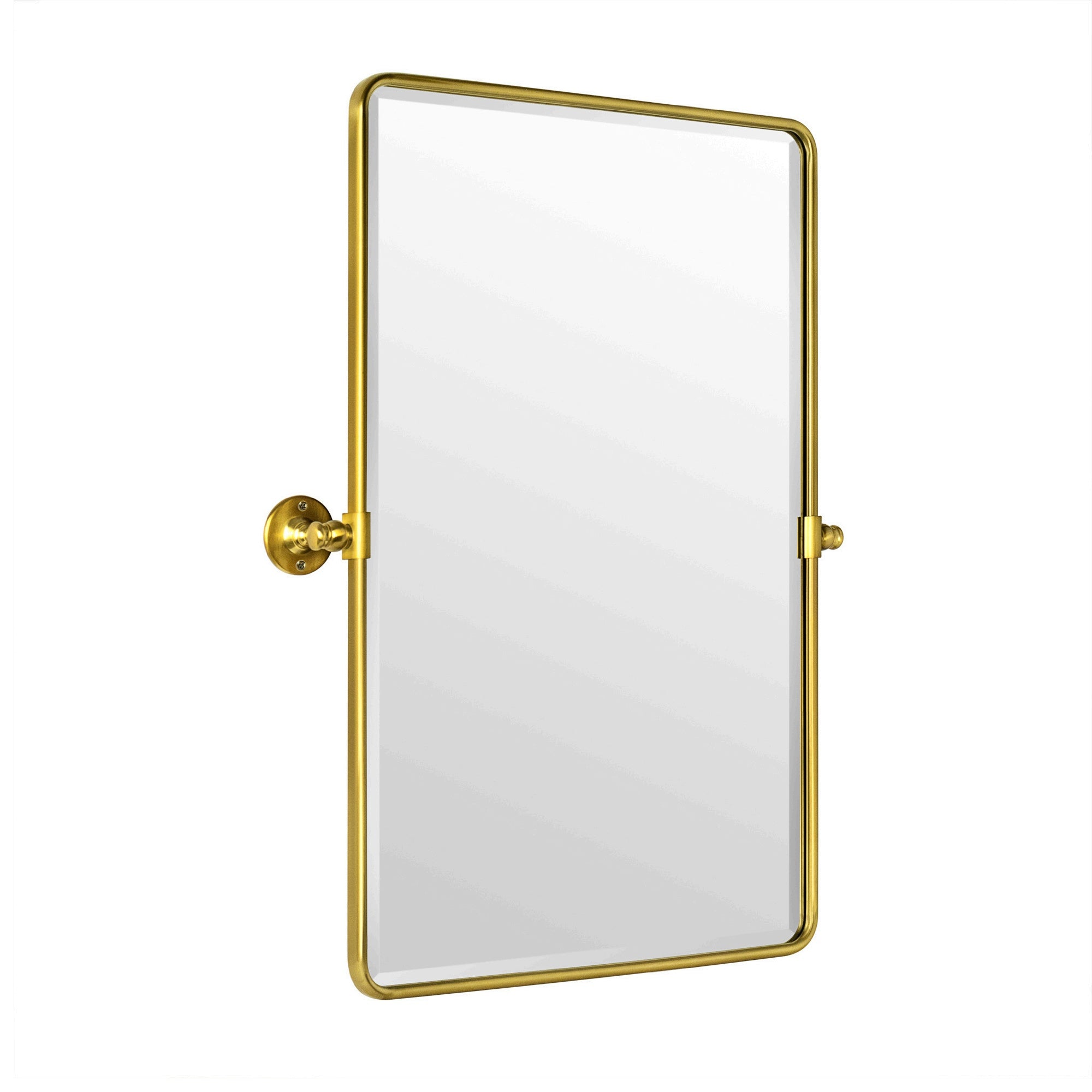 Woodvale Rectangular Pivoting Mirror Tilt Mirror for Bathroom Swivel Metal Framed Rectangle Wall Mounted Bathroom Vanity Mirror