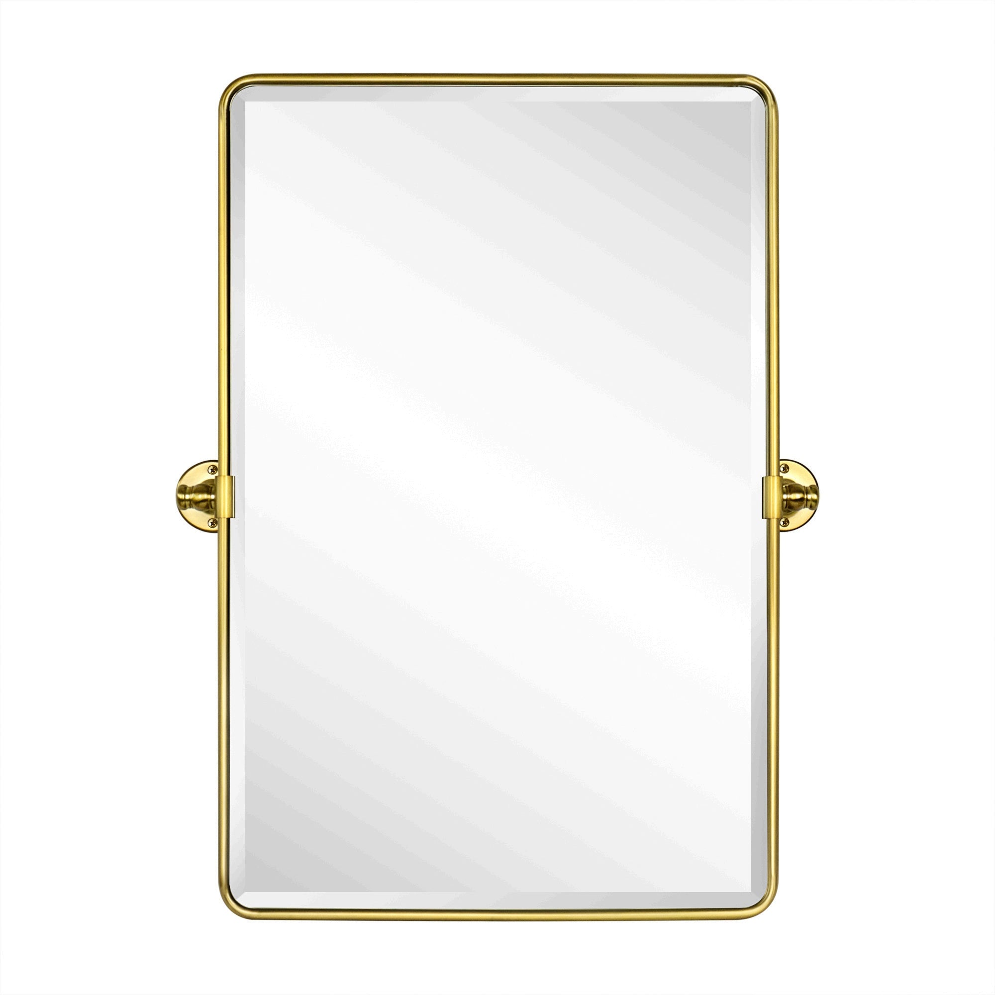 Woodvale Rectangular Pivoting Mirror Tilt Mirror for Bathroom Swivel Metal Framed Rectangle Wall Mounted Bathroom Vanity Mirror