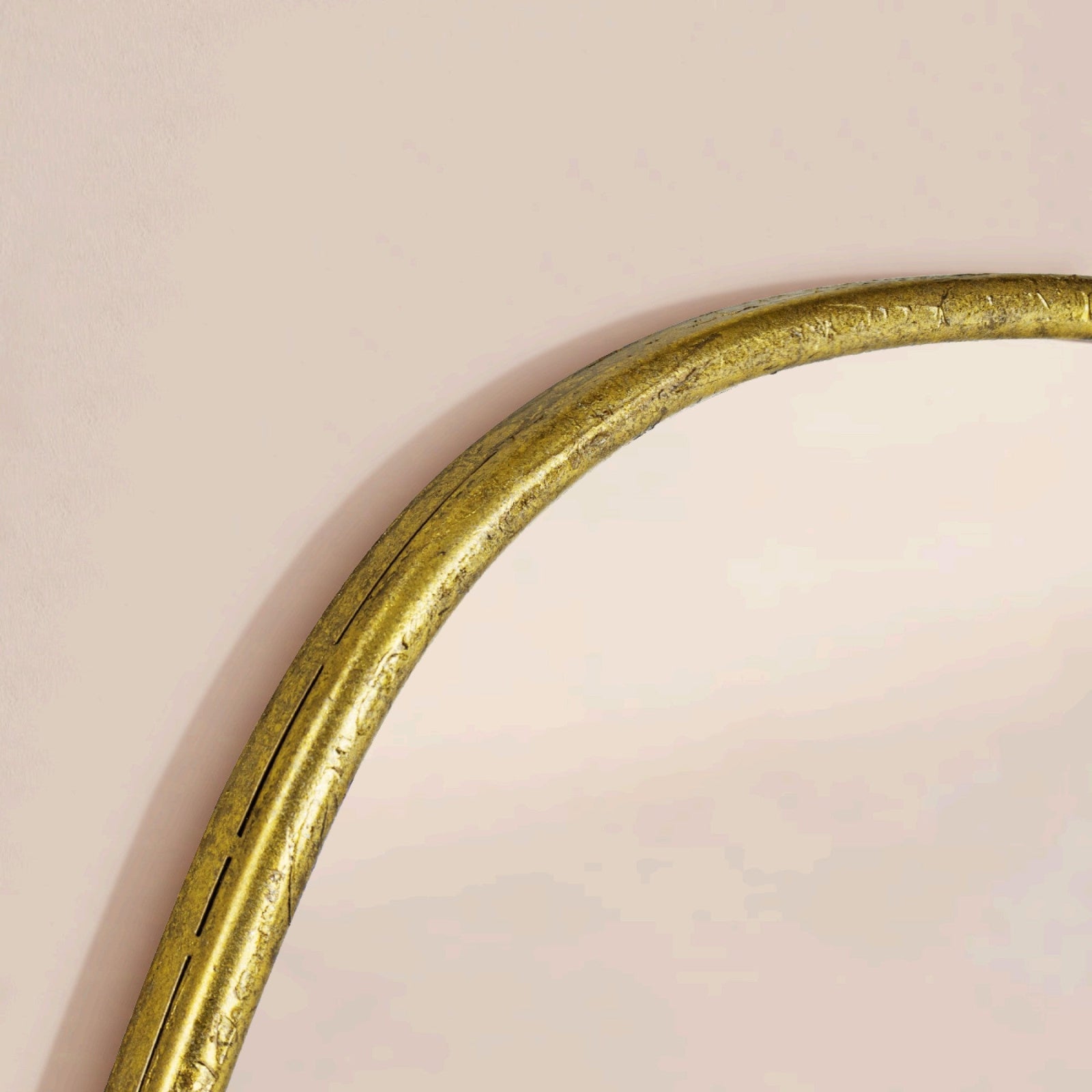 TEHOME Asymmetrical Irregular Shaped Mirror Antiqued Gold Asymmetrical Accent Mirror Irregular Bathroom Wall Mirror