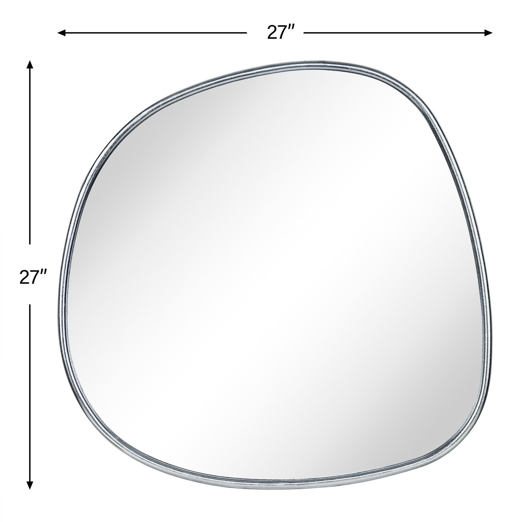 TEHOME Asymmetrical Irregular Shaped Mirror Antiqued Gold Asymmetrical Accent Mirror Irregular Bathroom Wall Mirror