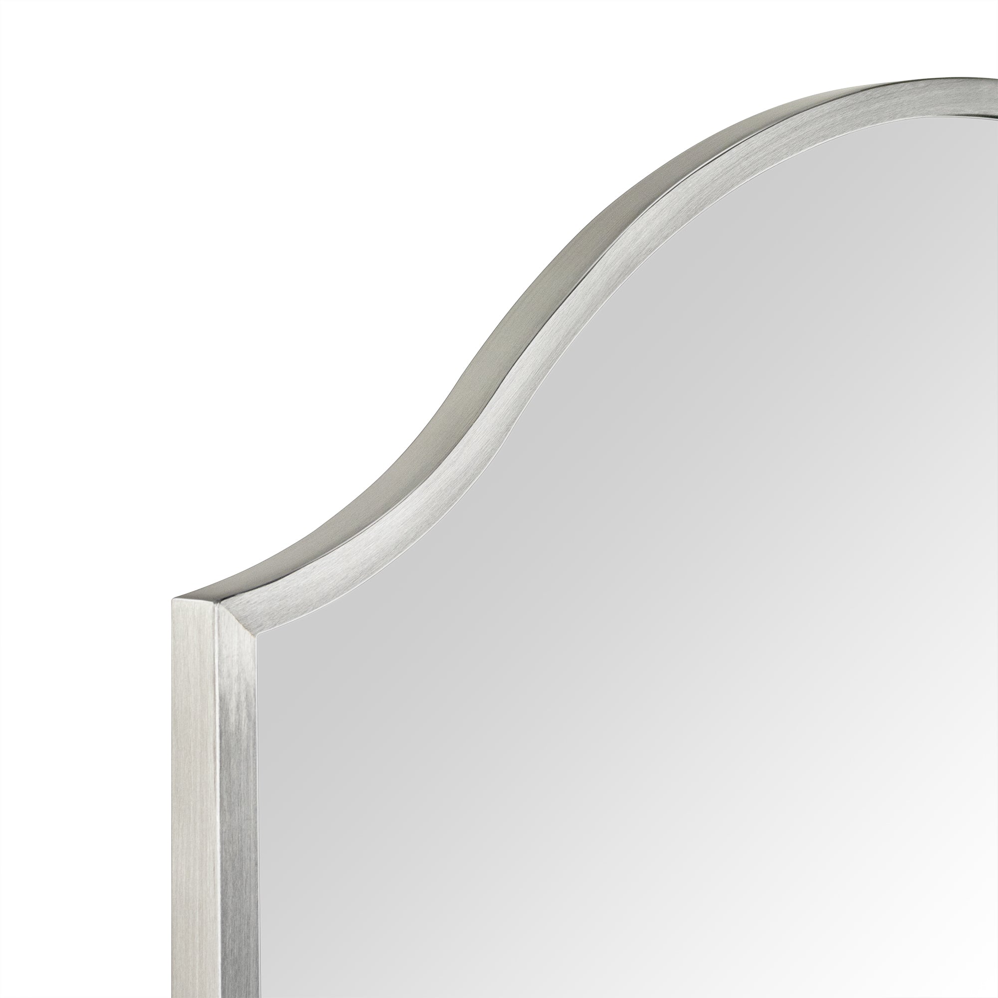 TEHOME Irregular Arched Metal Bathroom Mirror Accent Asymmetrical Mirror for Bathroom Vanity, Dresser, Mantel or Bedroom