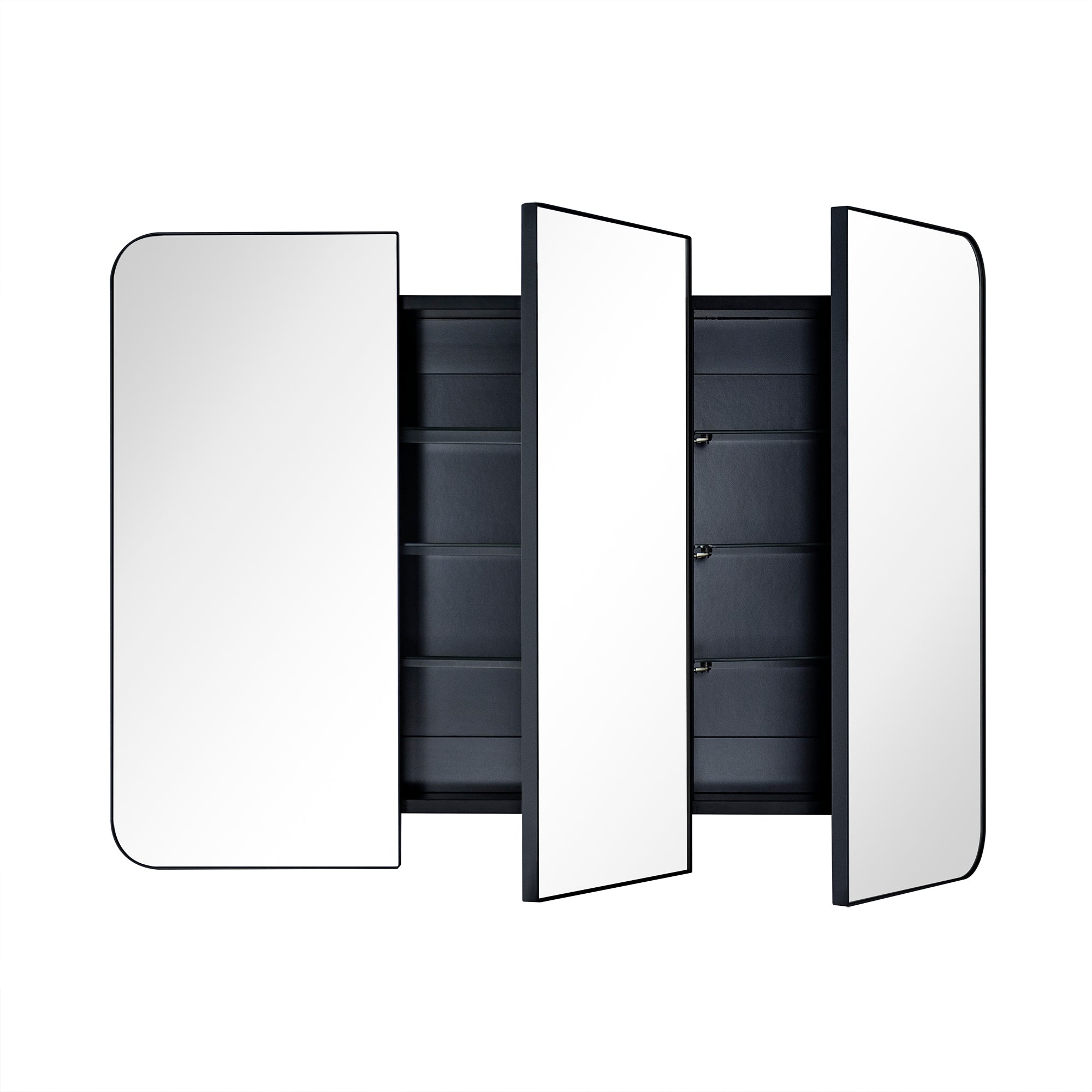 Triple-Door-Metal Framed Wall Mounted Bathroom Medicine Cabinet with Mirror