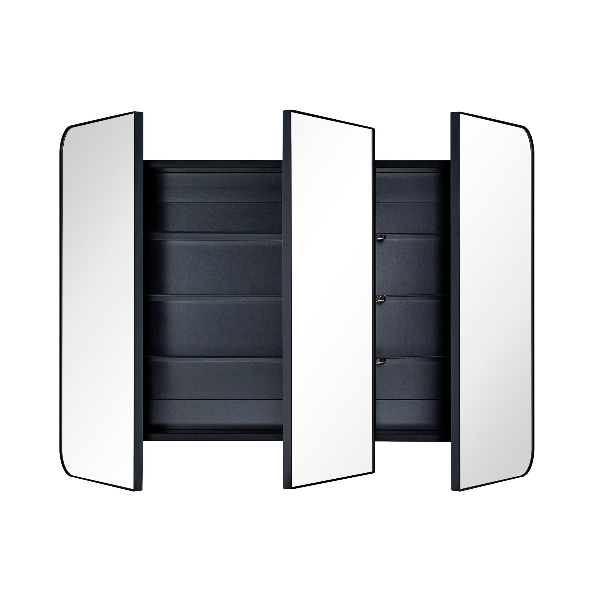 Triple-Door-Metal Framed Wall Mounted Bathroom Medicine Cabinet with Mirror