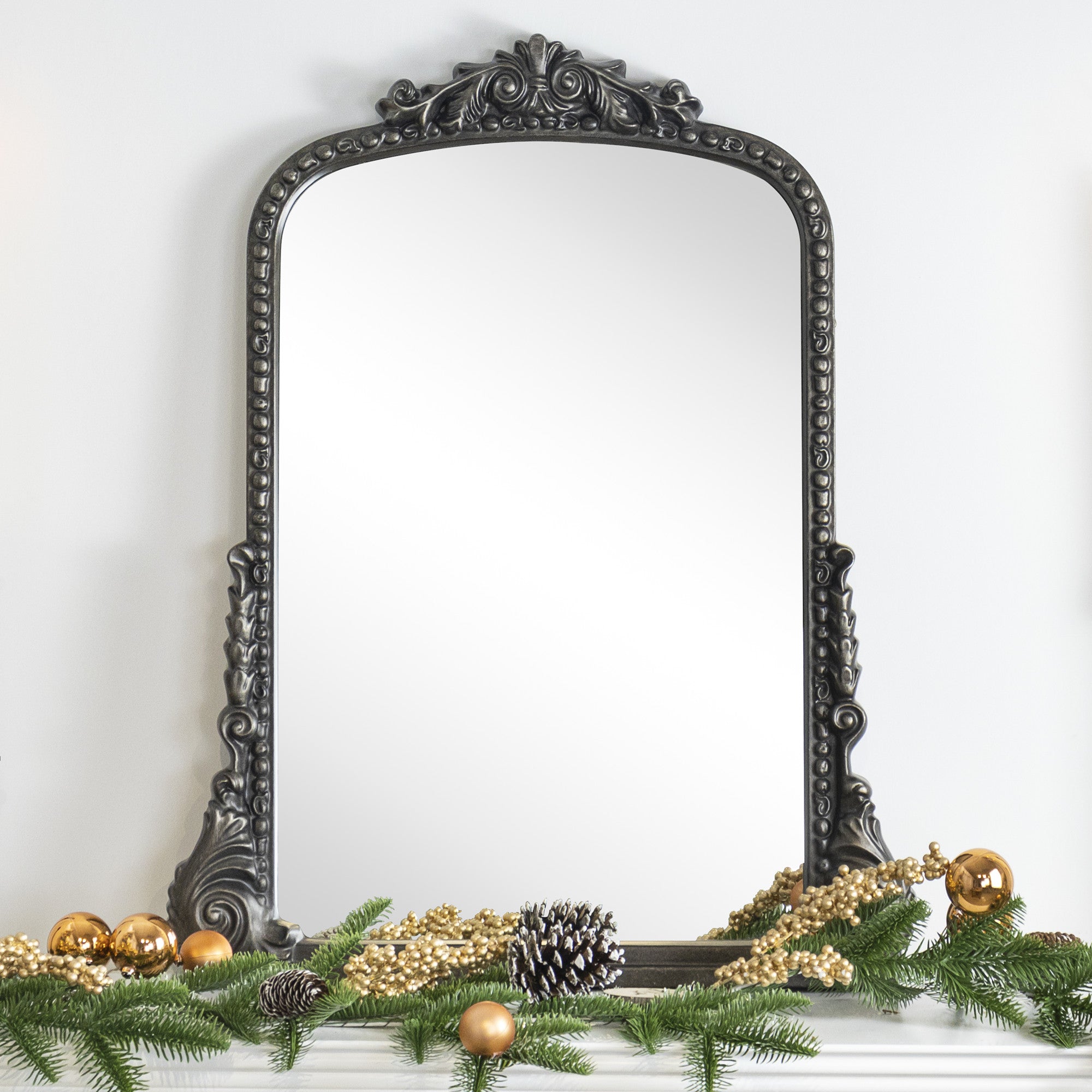 Arched Framed Wall Mounted Bathroom Vanity Mirror