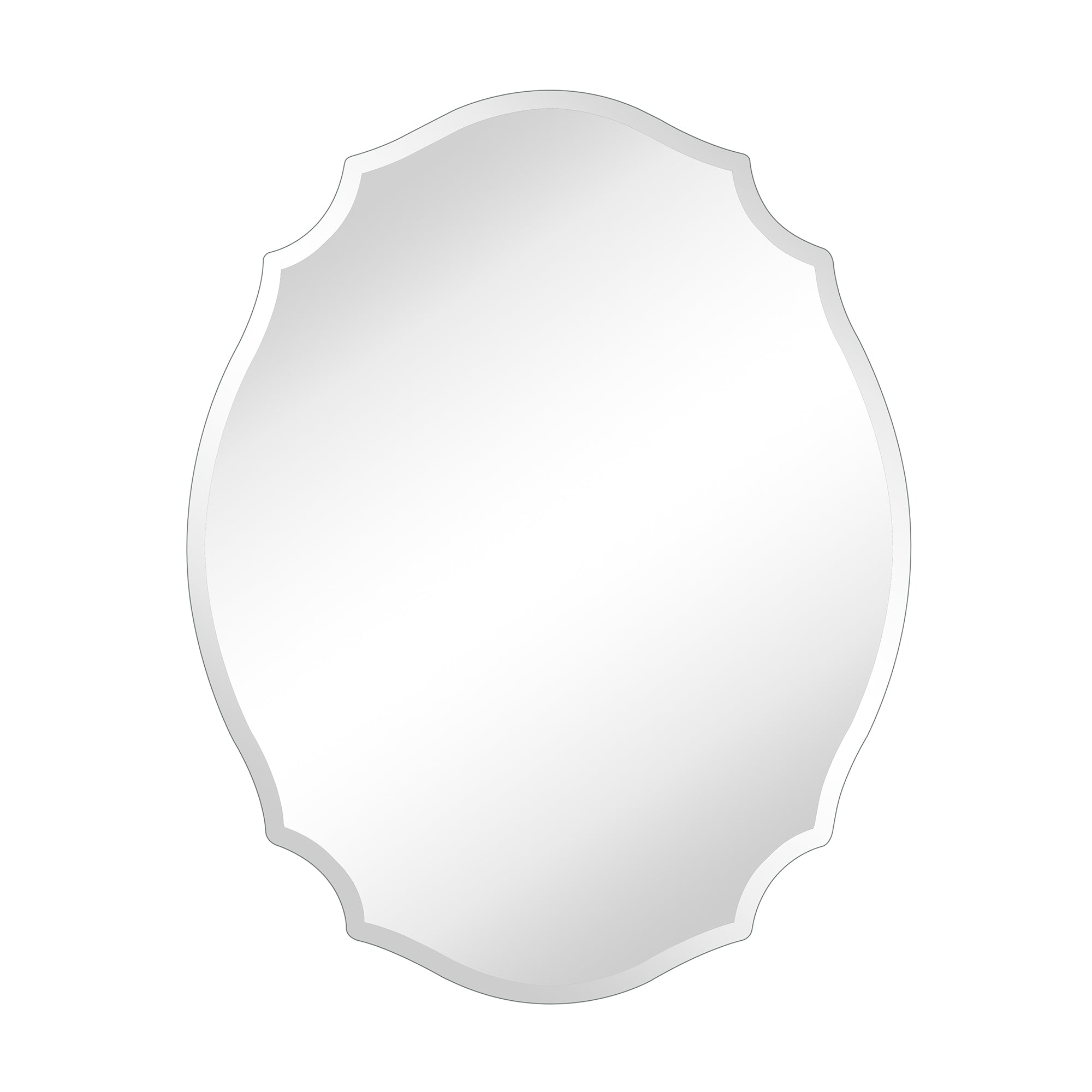 Frameless Irregular Medicine Cabinet with Beveled Mirror Surface Bathroom Medicine Cabinet Mirror with Storage for Bathroom