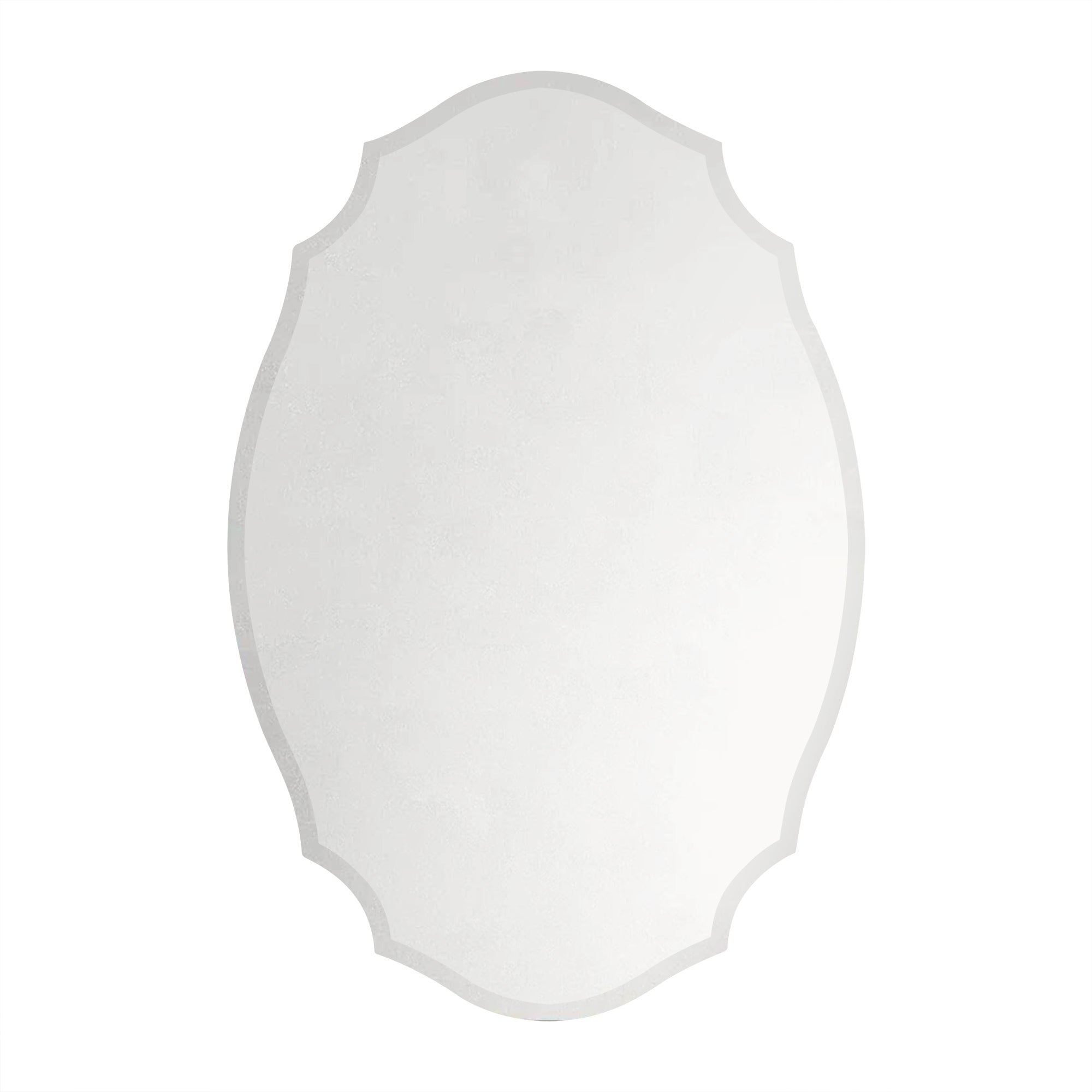 Frameless Irregular Medicine Cabinet with Beveled Mirror Surface Bathroom Medicine Cabinet Mirror with Storage for Bathroom