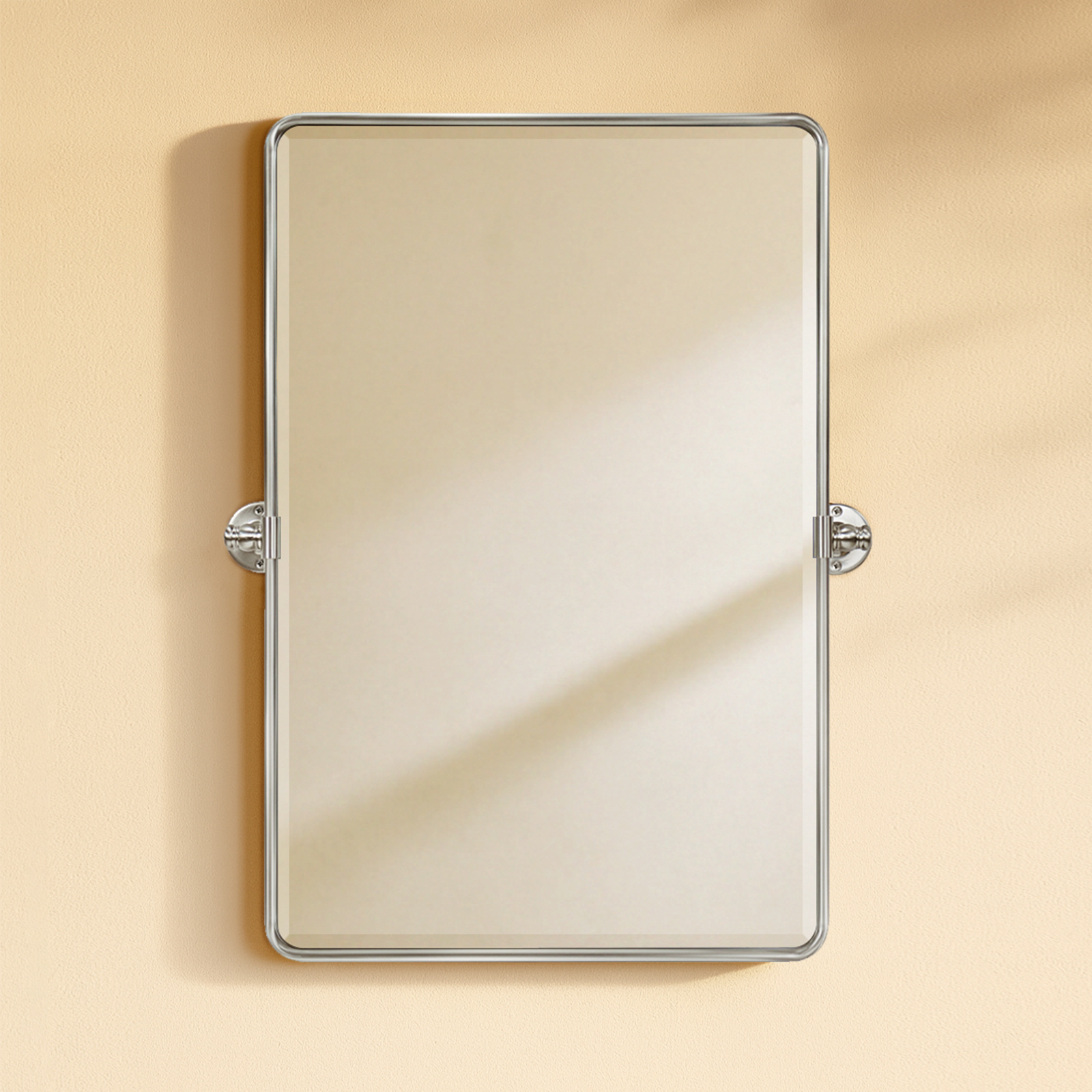 Woodvale Farmhouse Rectangle Bathroom Pivot Mirrors