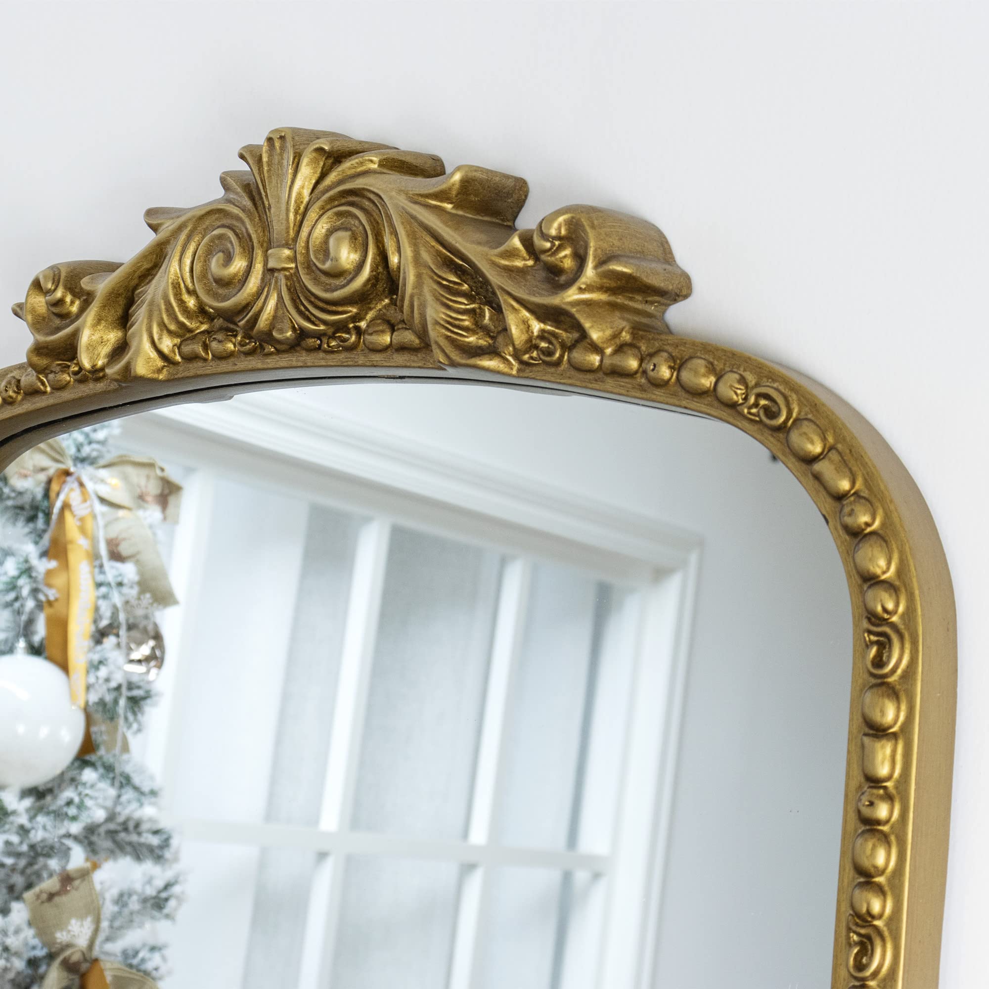 Arched Framed Wall Mounted Bathroom Vanity Mirror