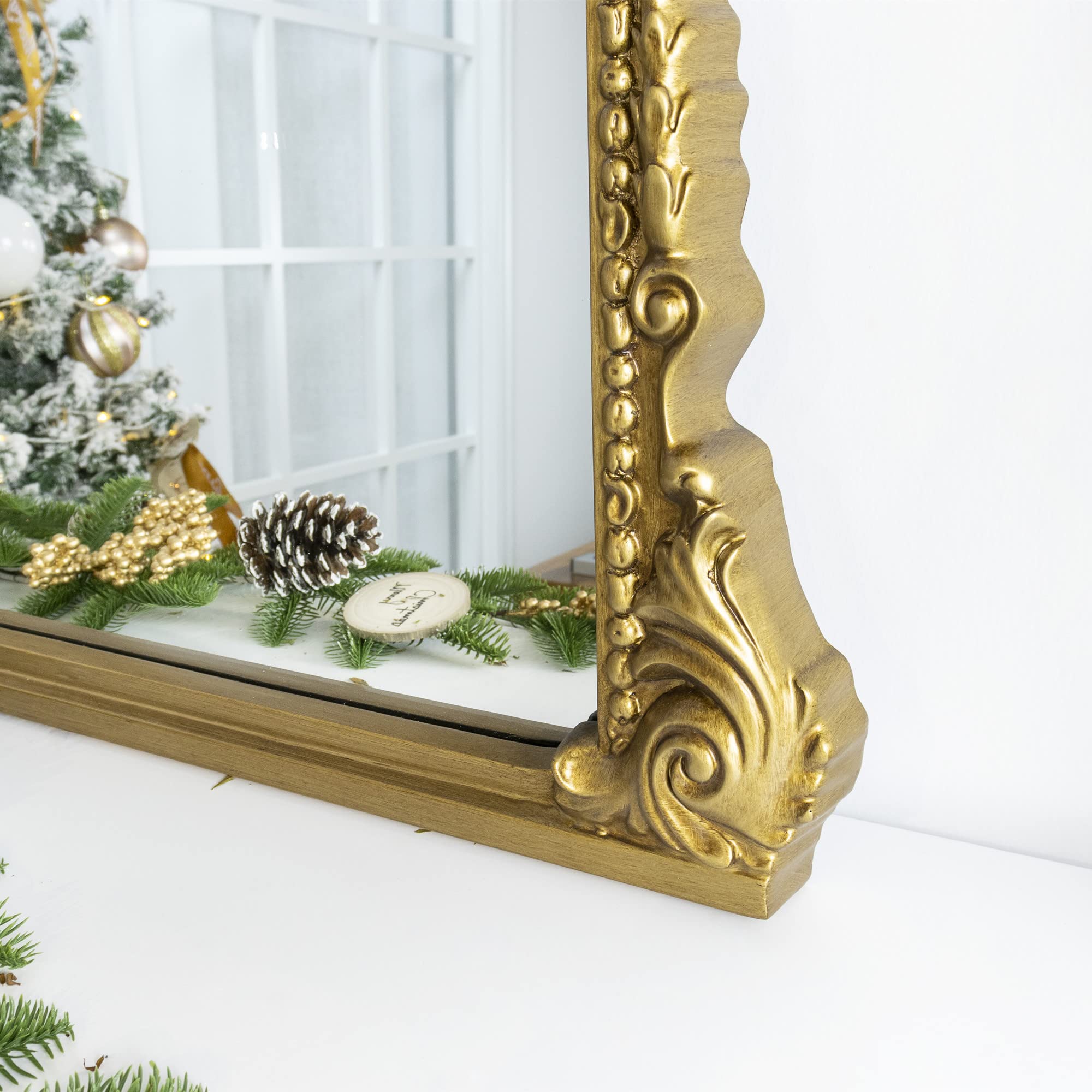 Arched Framed Wall Mounted Bathroom Vanity Mirror