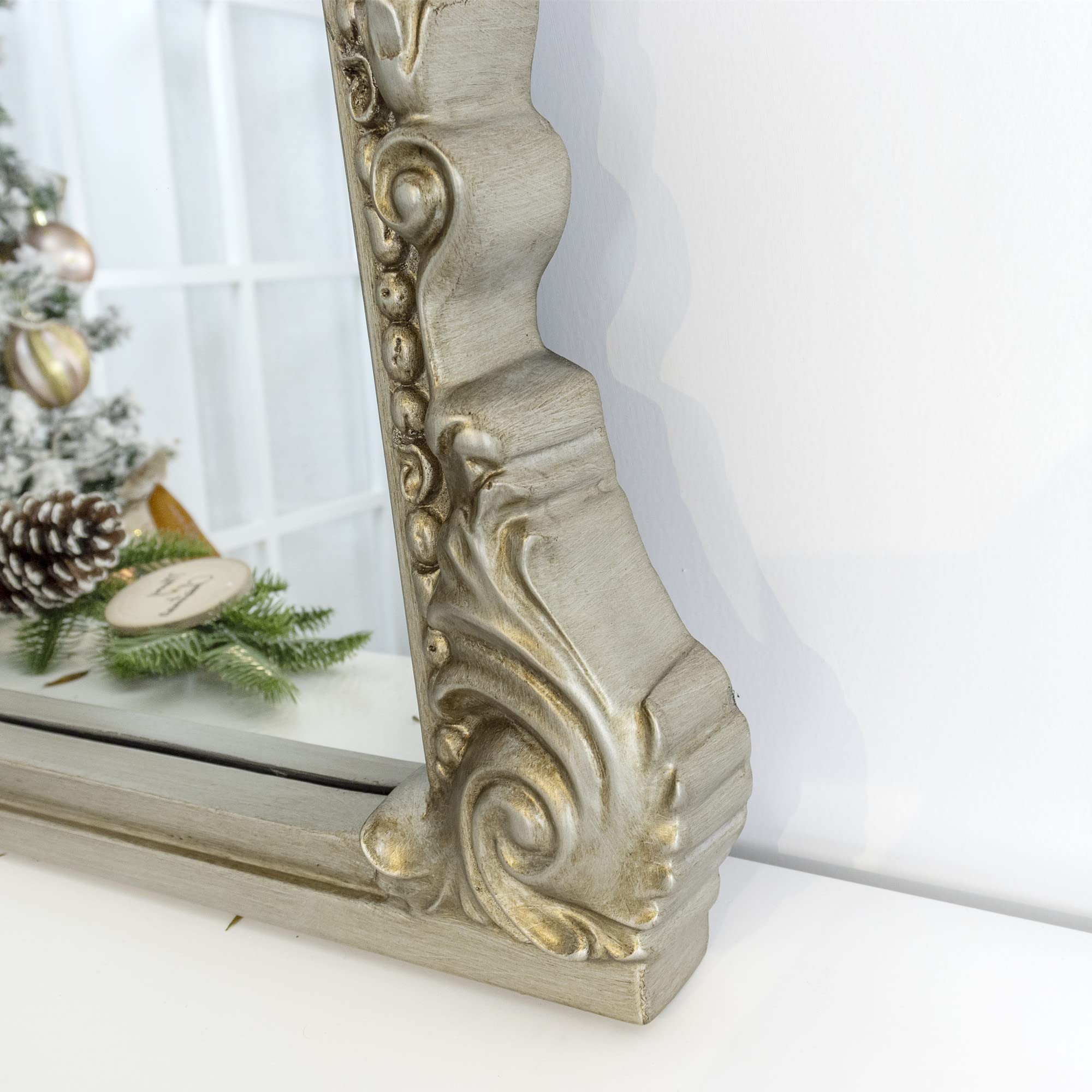 Arched Framed Wall Mounted Bathroom Vanity Mirror