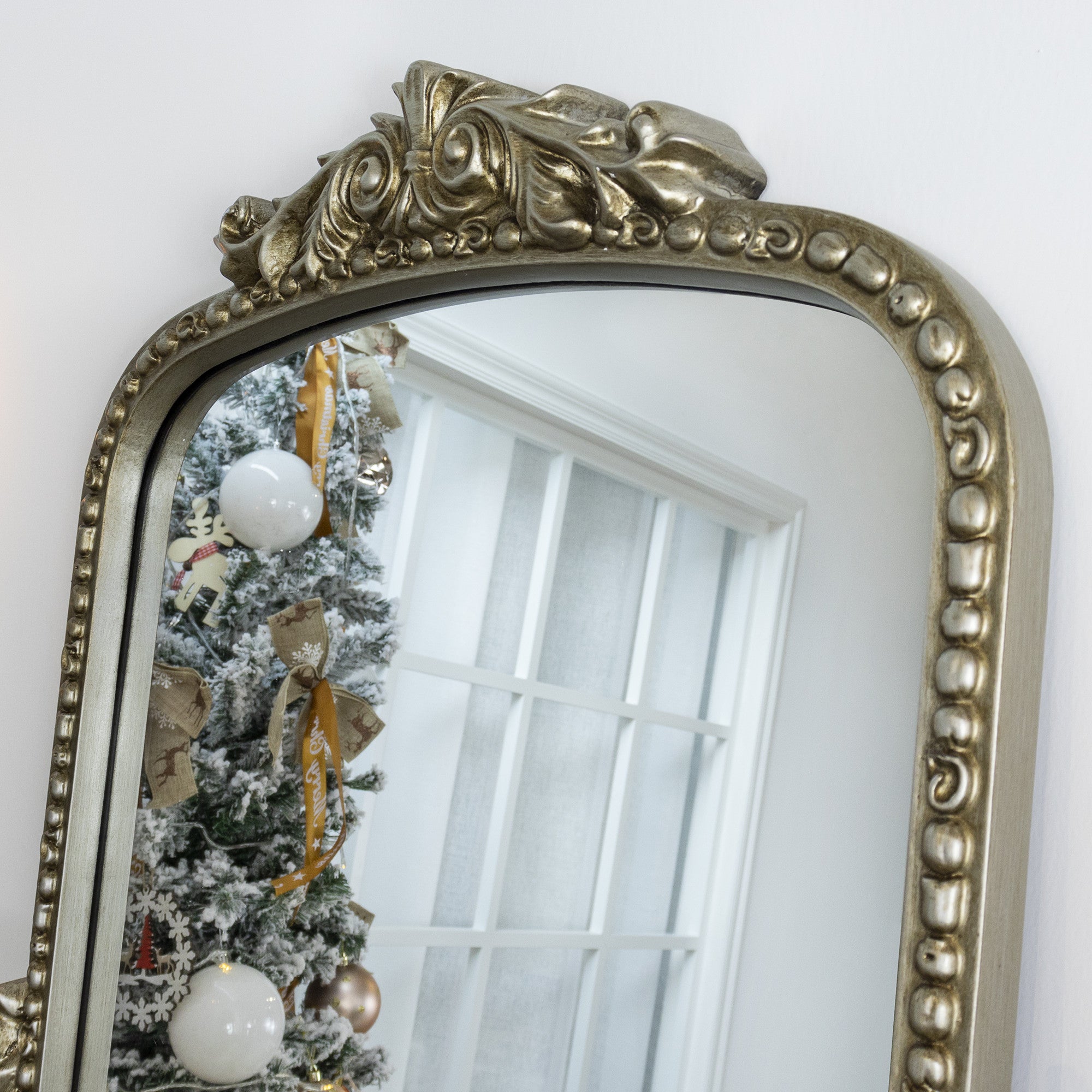 Arched Framed Wall Mounted Bathroom Vanity Mirror