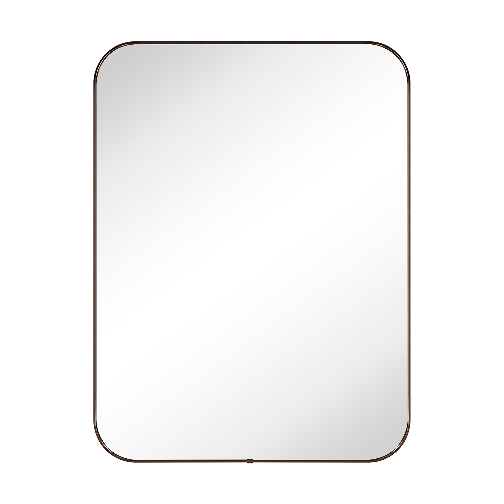 Rounded Rectangular Framed Wall Mounted Bathroom Vanity Mirror
