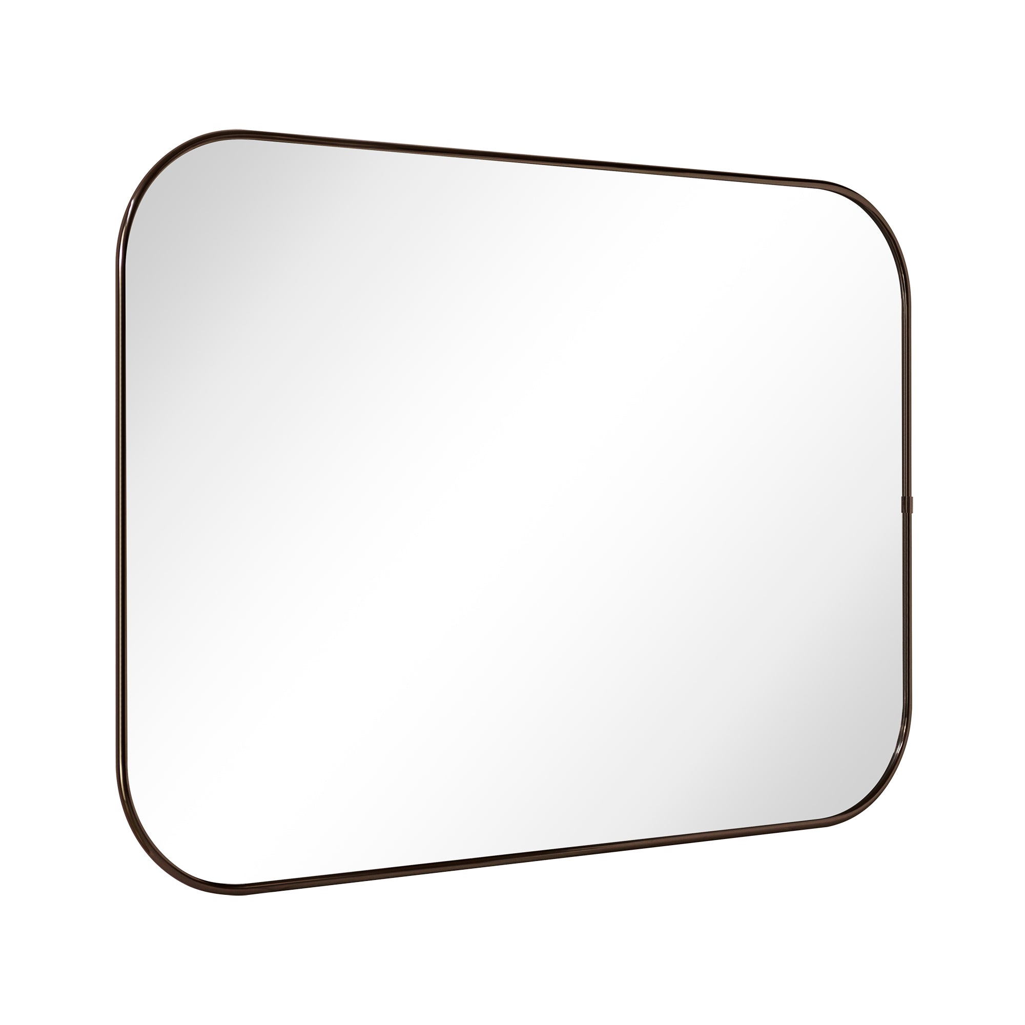 Rounded Rectangular Framed Wall Mounted Bathroom Vanity Mirror
