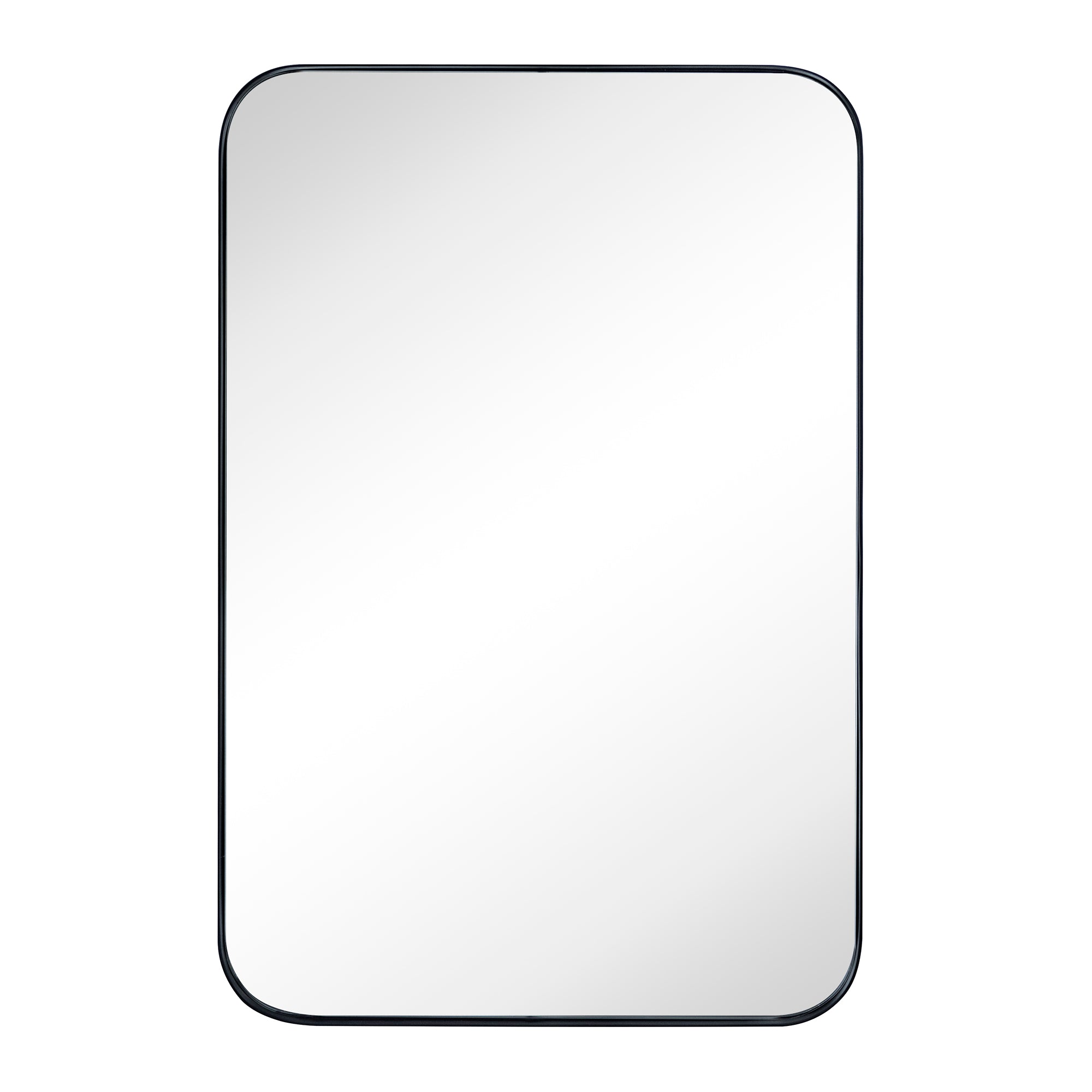 Rounded Rectangular Stainless Steel Recessed Framed Medicine Cabinet with Mirror
