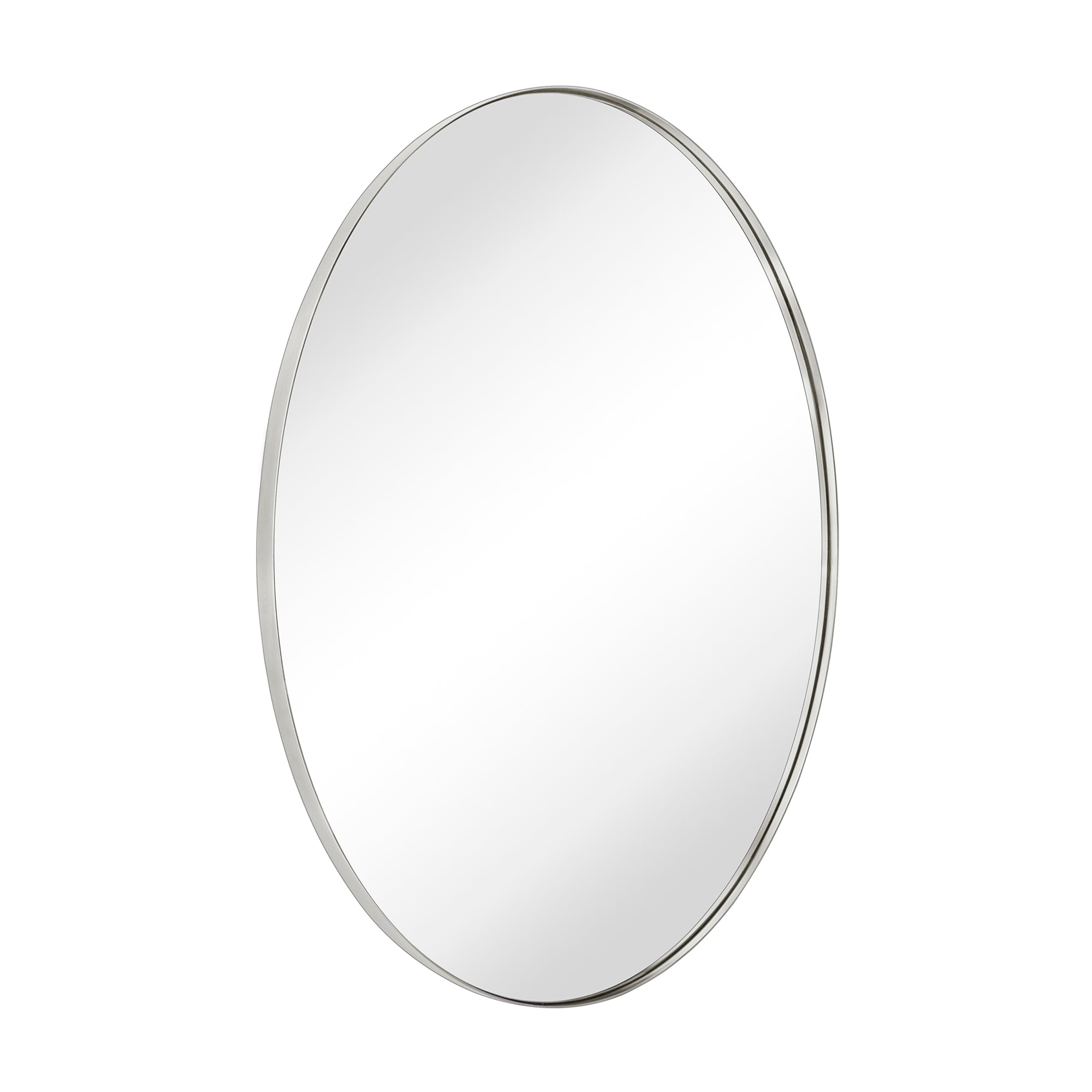 Oval Stainless Steel Framed Wall Mounted Bathroom Vanity Mirror