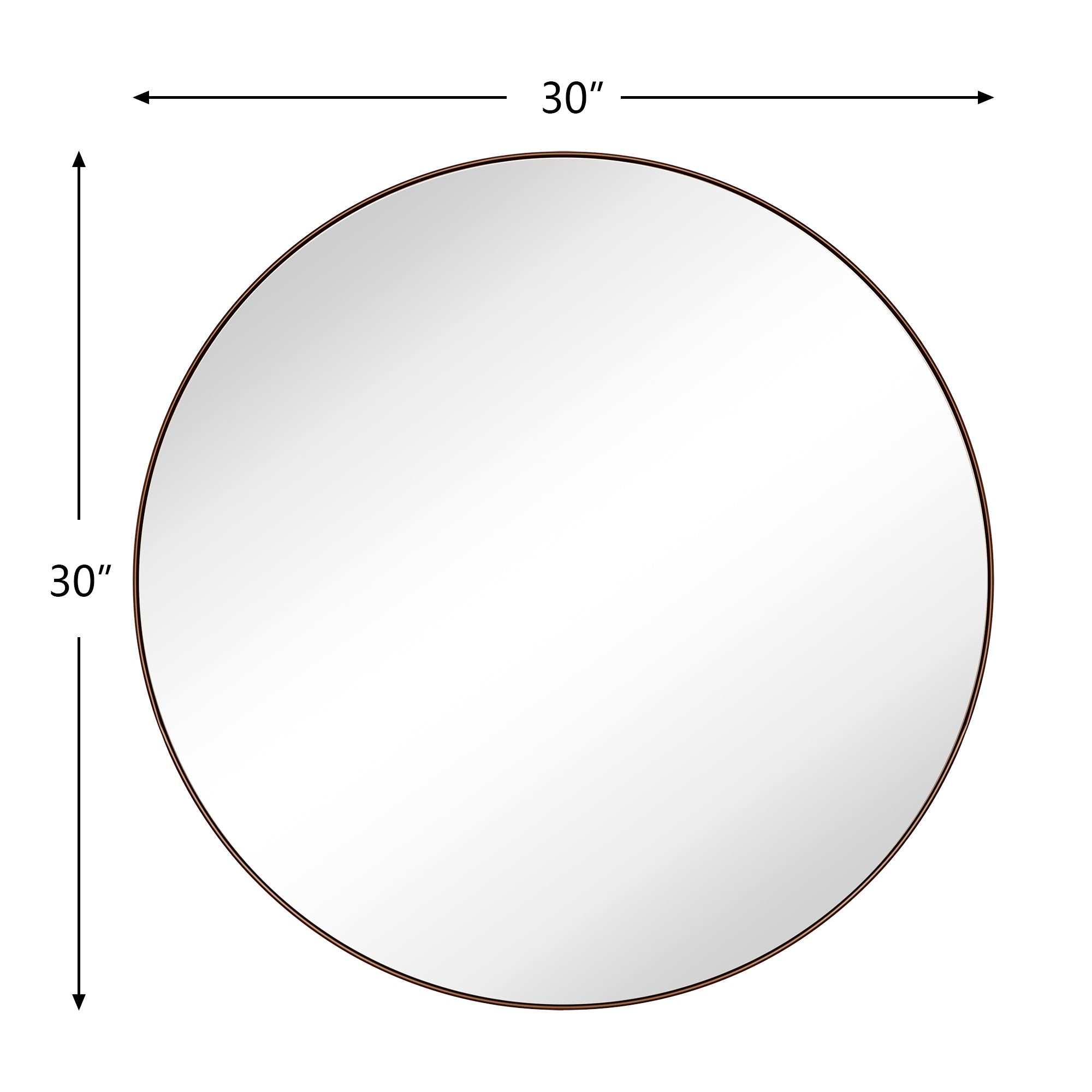 Circular Round Stainless Steel Framed Wall Mounted Bathroom Vanity Mirror