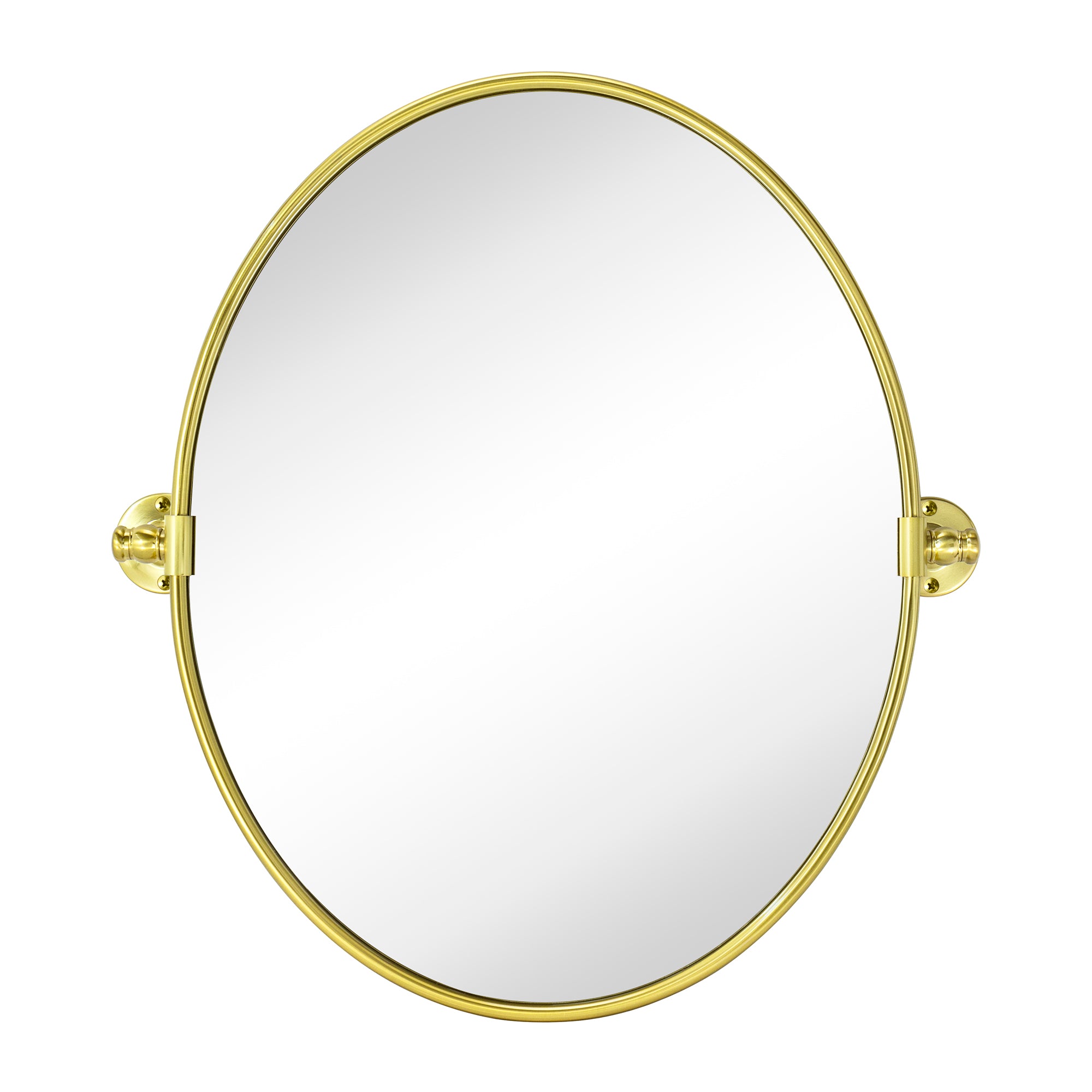 Pivot Oval Metal Framed Wall Mounted Bathroom Vanity Mirror