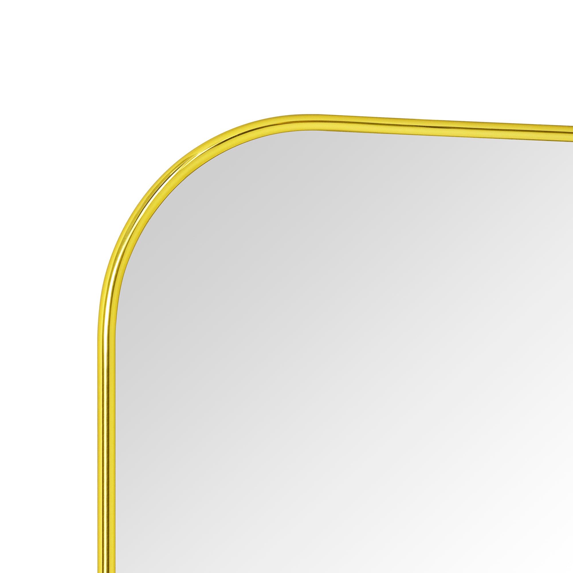 Rounded Rectangular Framed Wall Mounted Bathroom Vanity Mirror