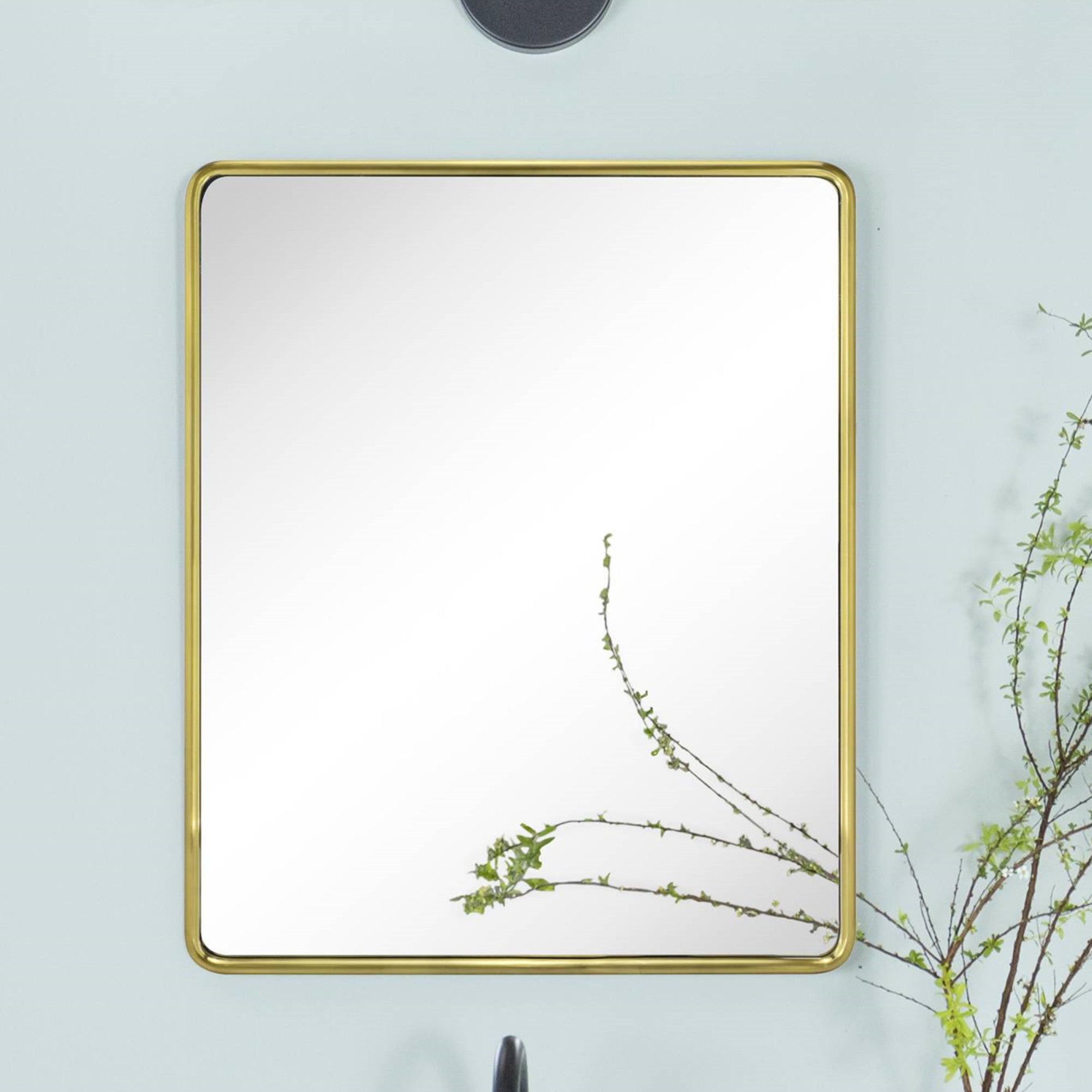 Rectangle Framed Wall Mounted Bathroom Vanity Mirror