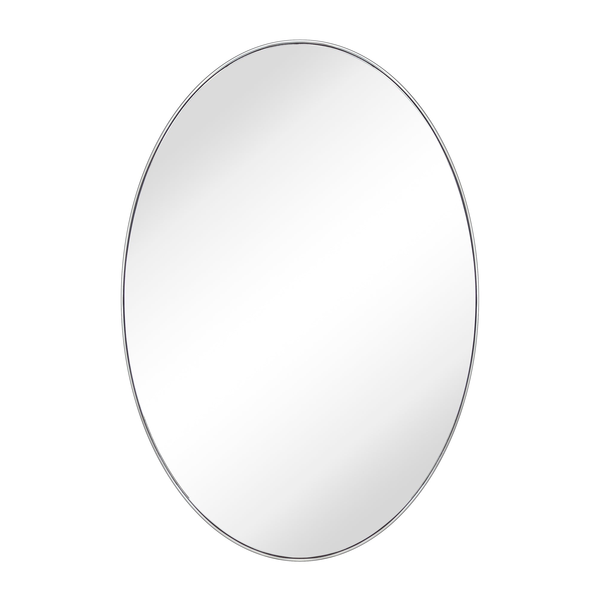 Oval Stainless Steel Framed Wall Mounted Bathroom Vanity Mirror