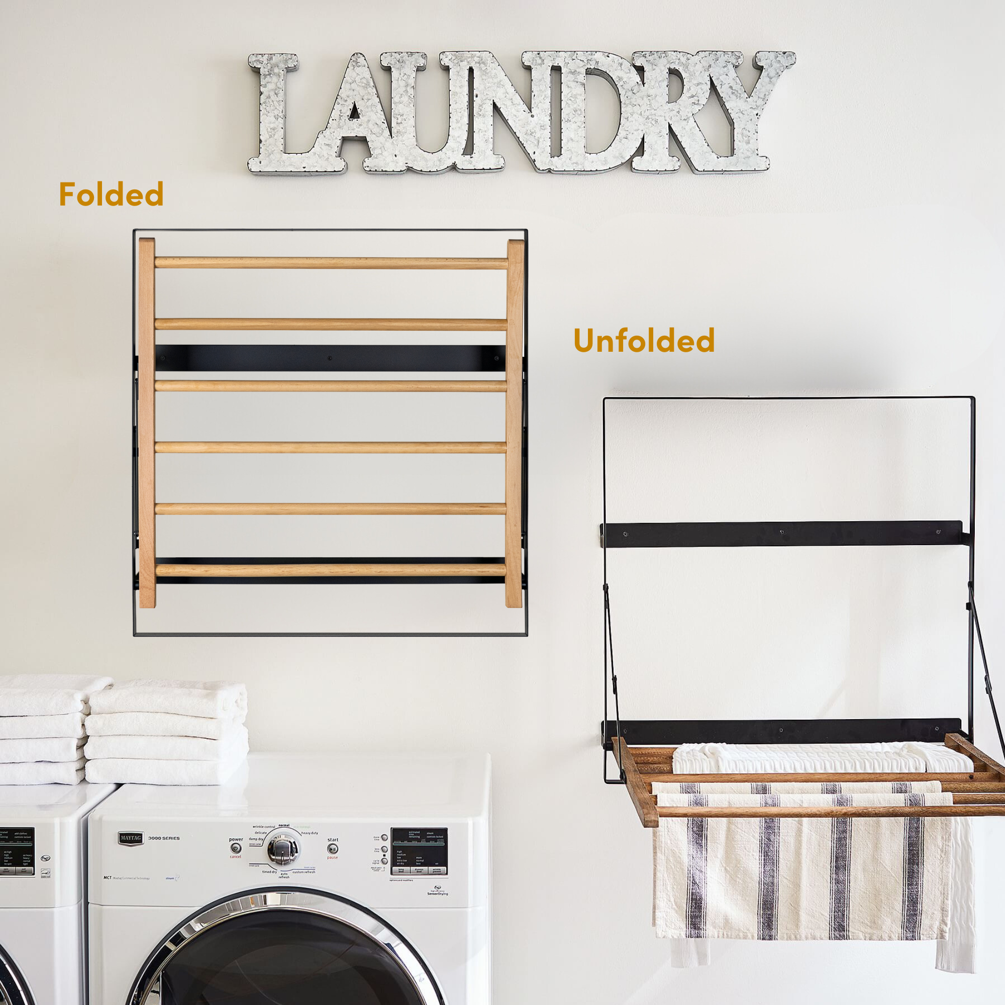 Wall Mounted Laundry Drying Rack