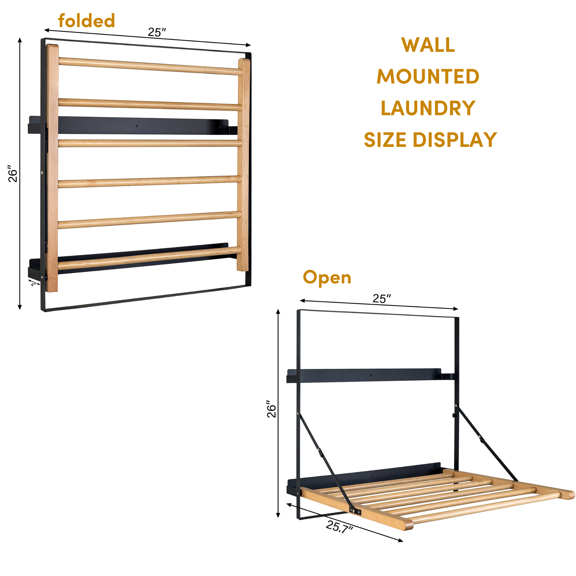 Wall Mounted Laundry Drying Rack
