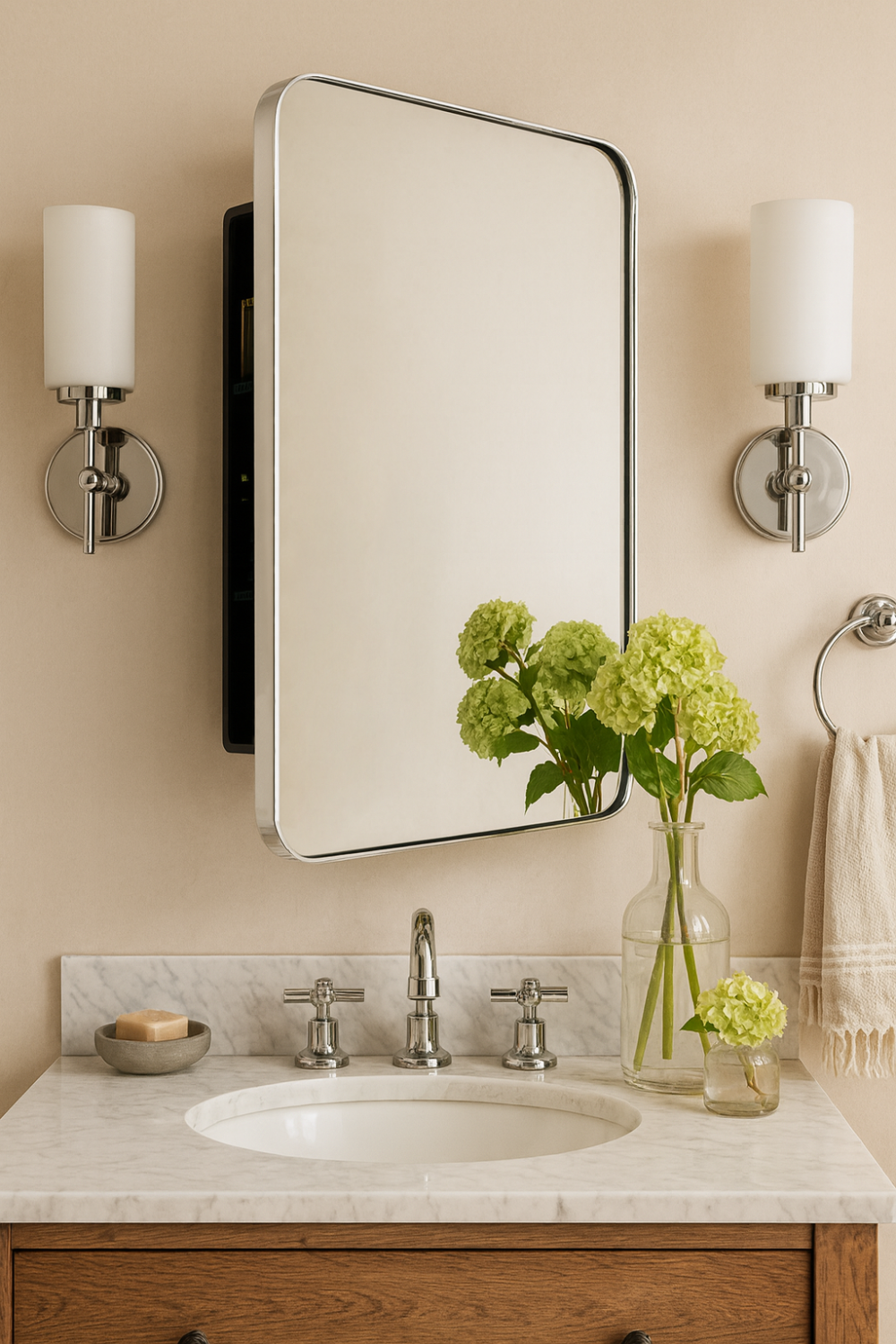 chrome medicine cabinet