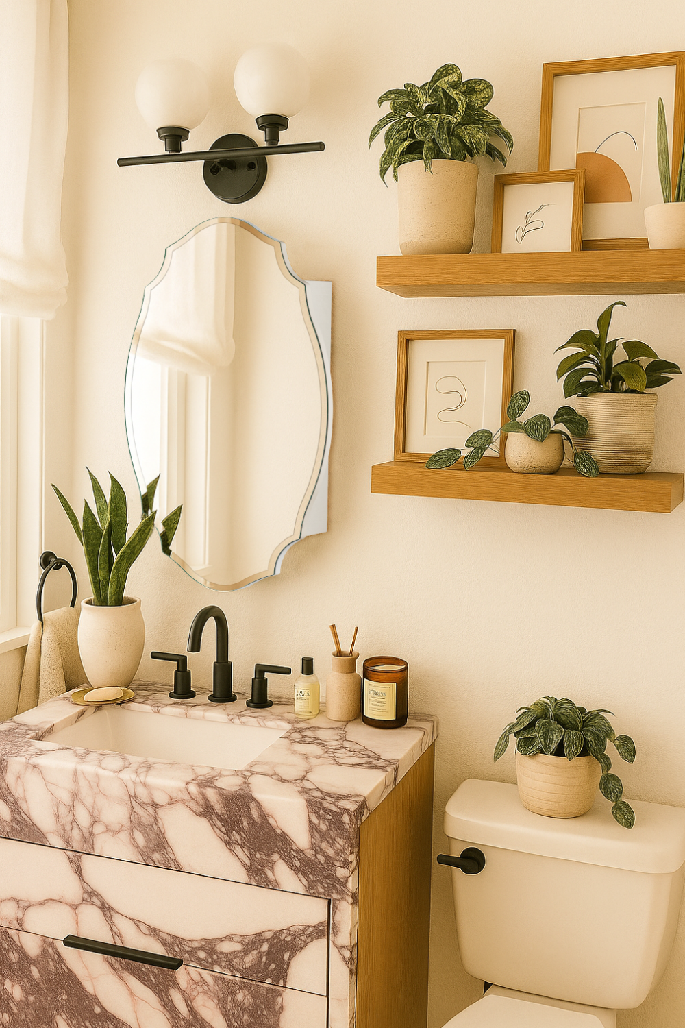 frameless bathroom mirror