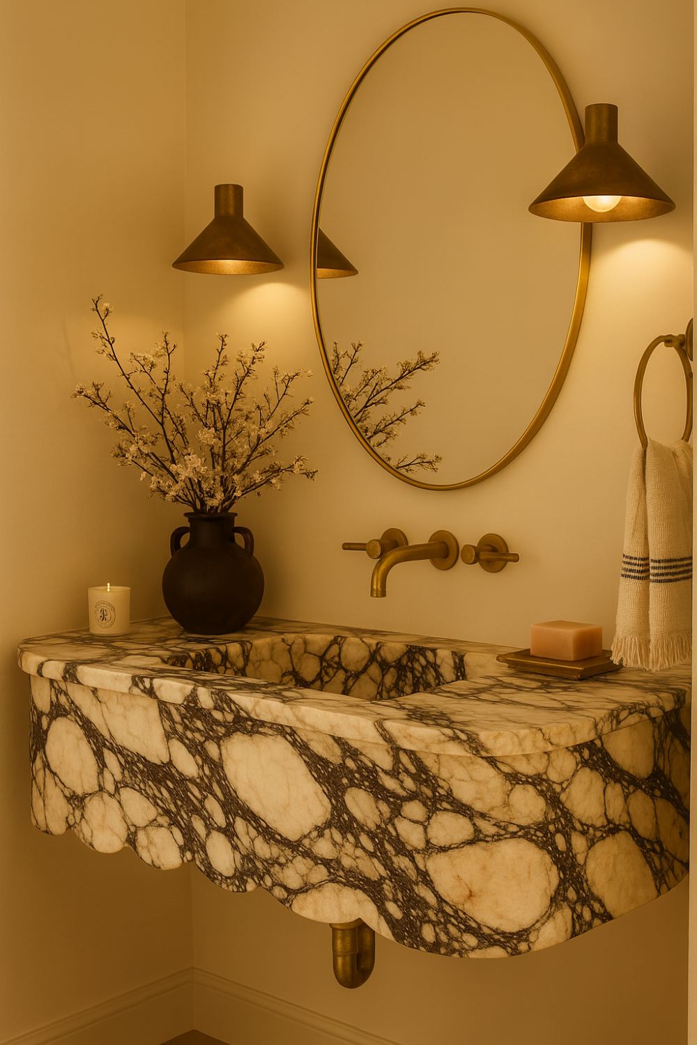 oval/pill wall mirror