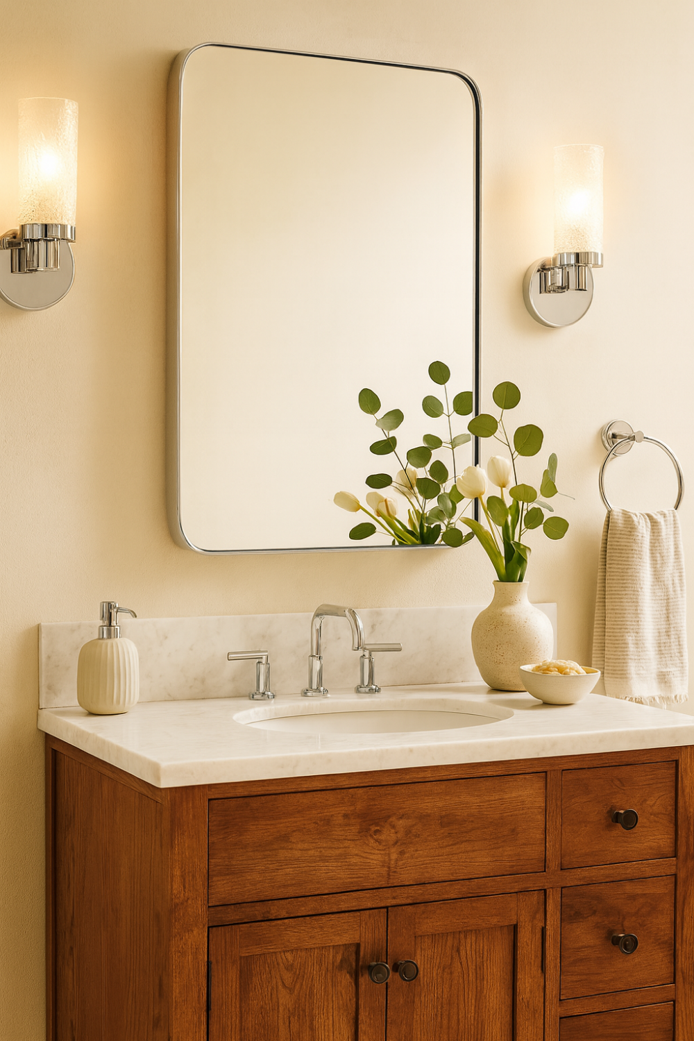 framed bathroom mirrors