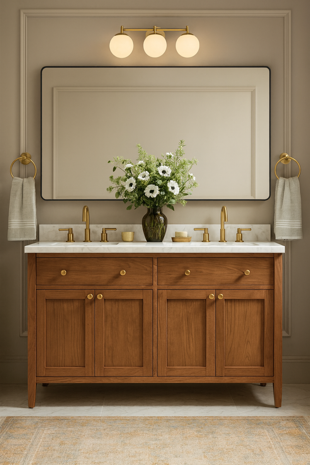 double vanity bathroom mirrors