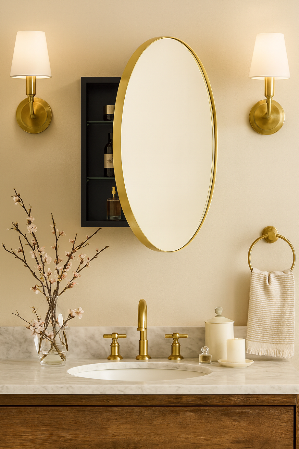 round medicine cabinet