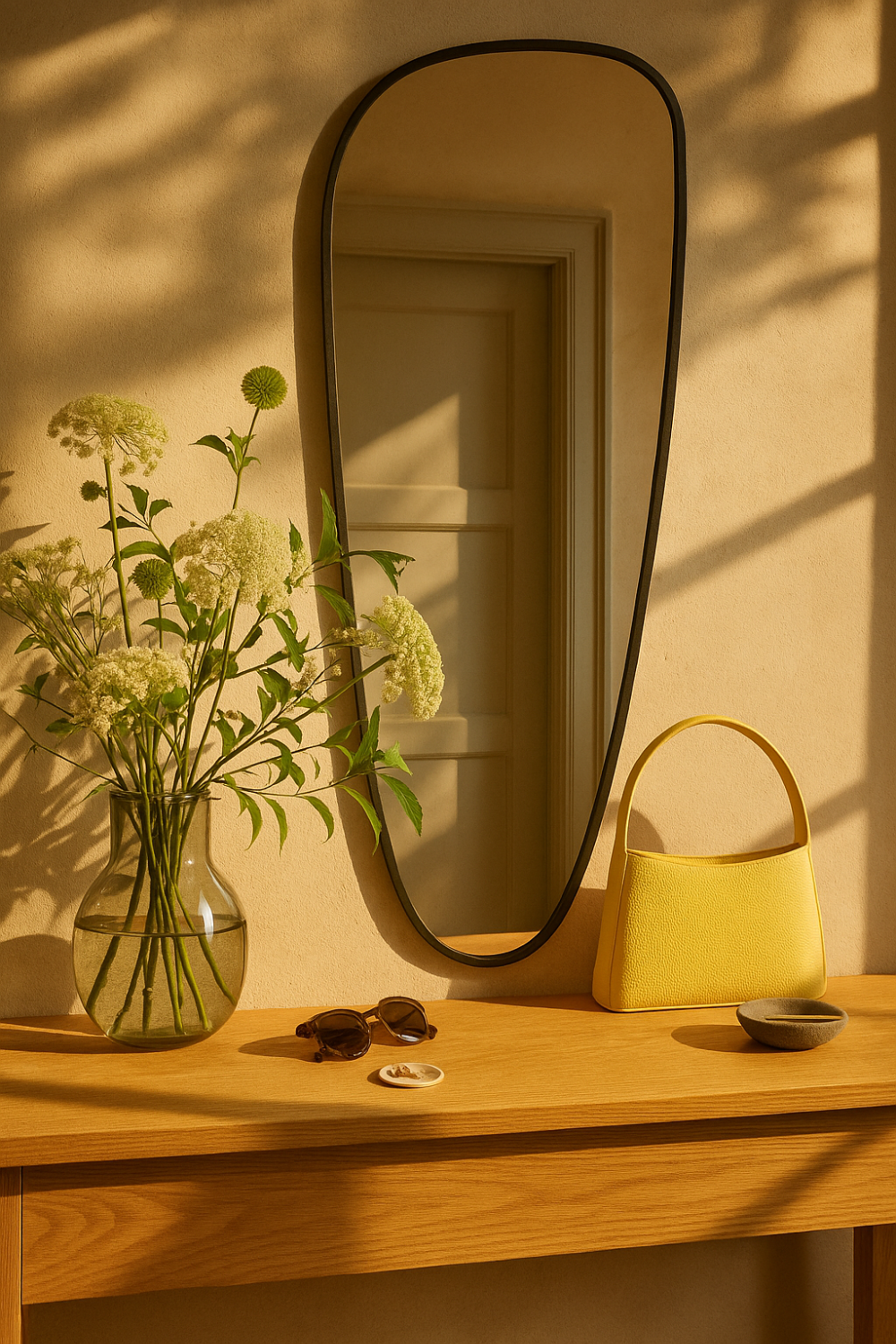 irregular wall mirror