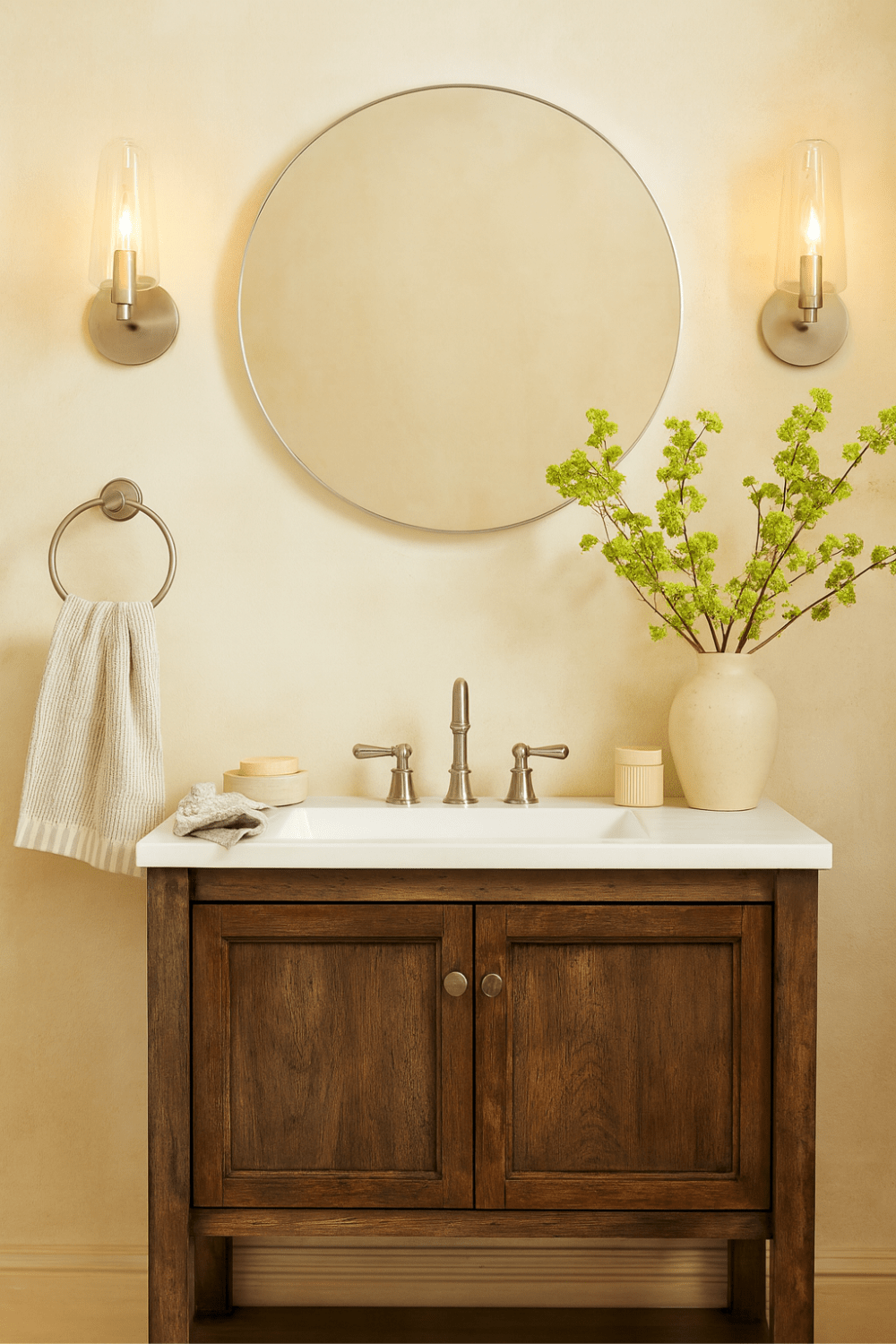 Brushed Nickel Bathroom Mirror - TEHOME
