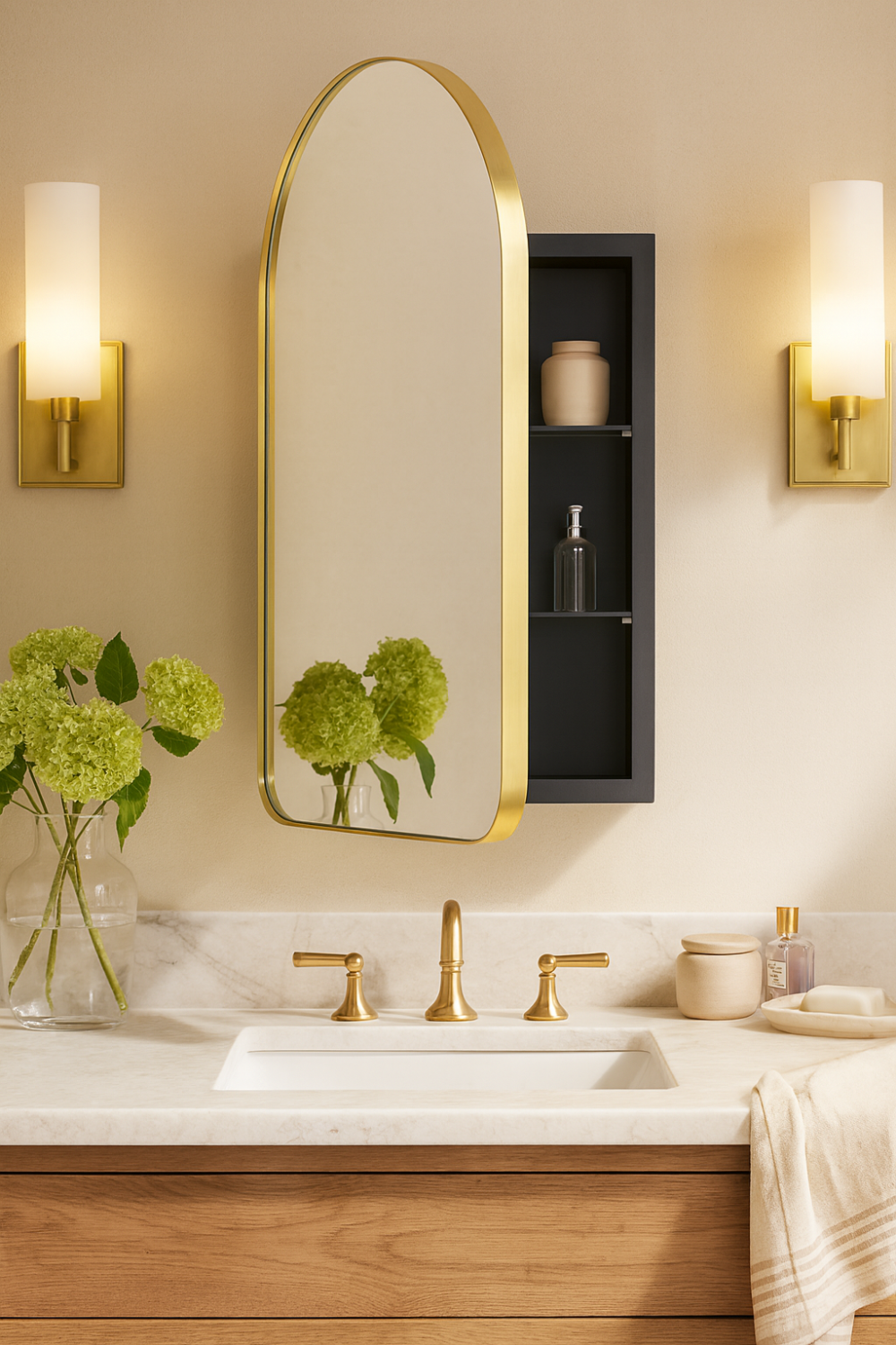 Gold Bathroom Mirror - TEHOME