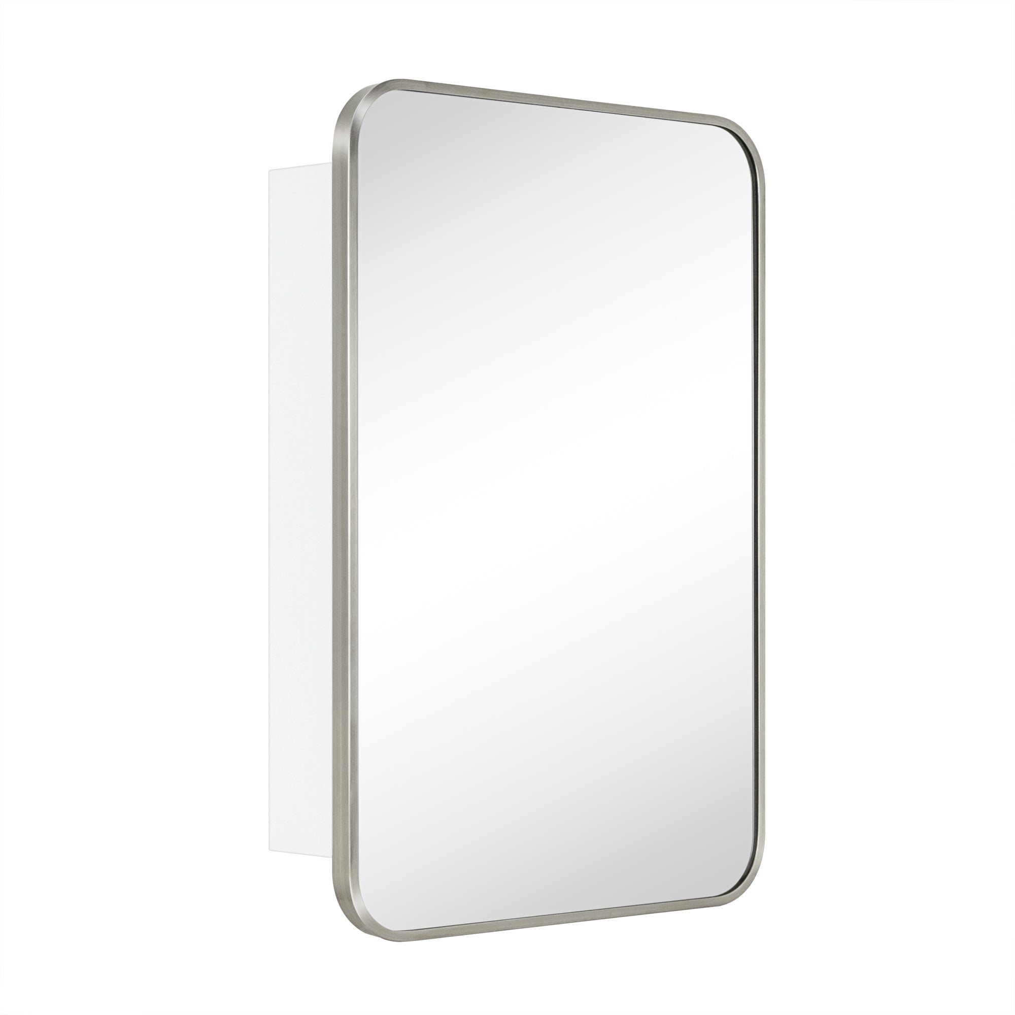 Garnes Rectangular Recessed or Surface Mount Metal Framed Medicine Cabinet with Mirror