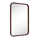 Rectangular Wood Framed Wall Mounted Bathroom Vanity Mirror