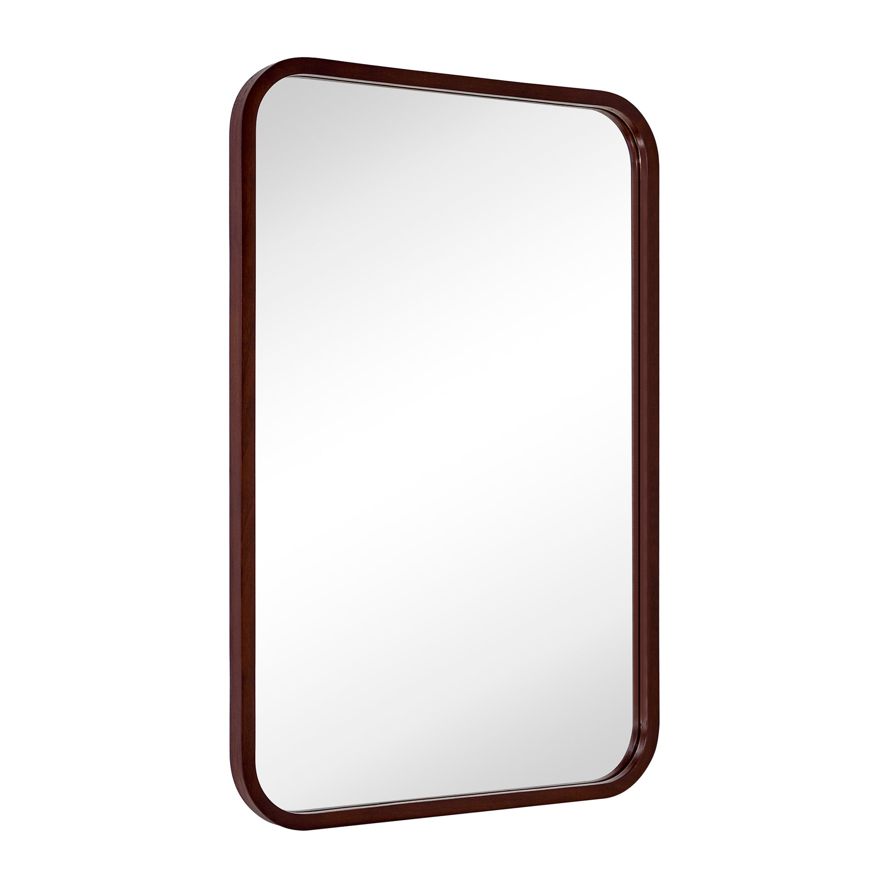 Rectangular Wood Framed Wall Mounted Bathroom Vanity Mirror