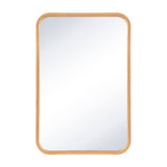 Rectangular Wood Framed Wall Mounted Bathroom Vanity Mirror