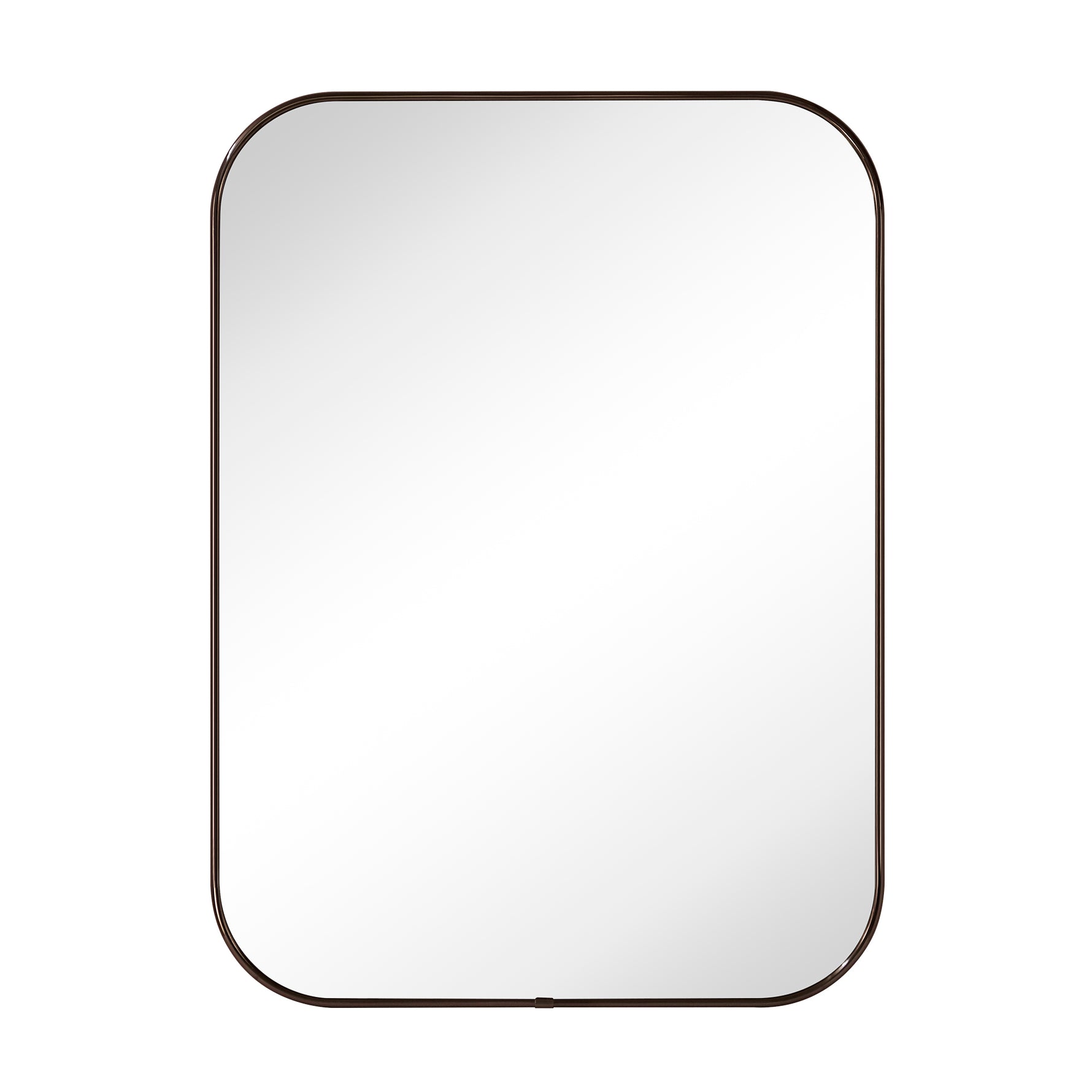 Rounded Rectangular Framed Wall Mounted Bathroom Vanity Mirror