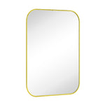Rounded Rectangular Framed Wall Mounted Bathroom Vanity Mirror